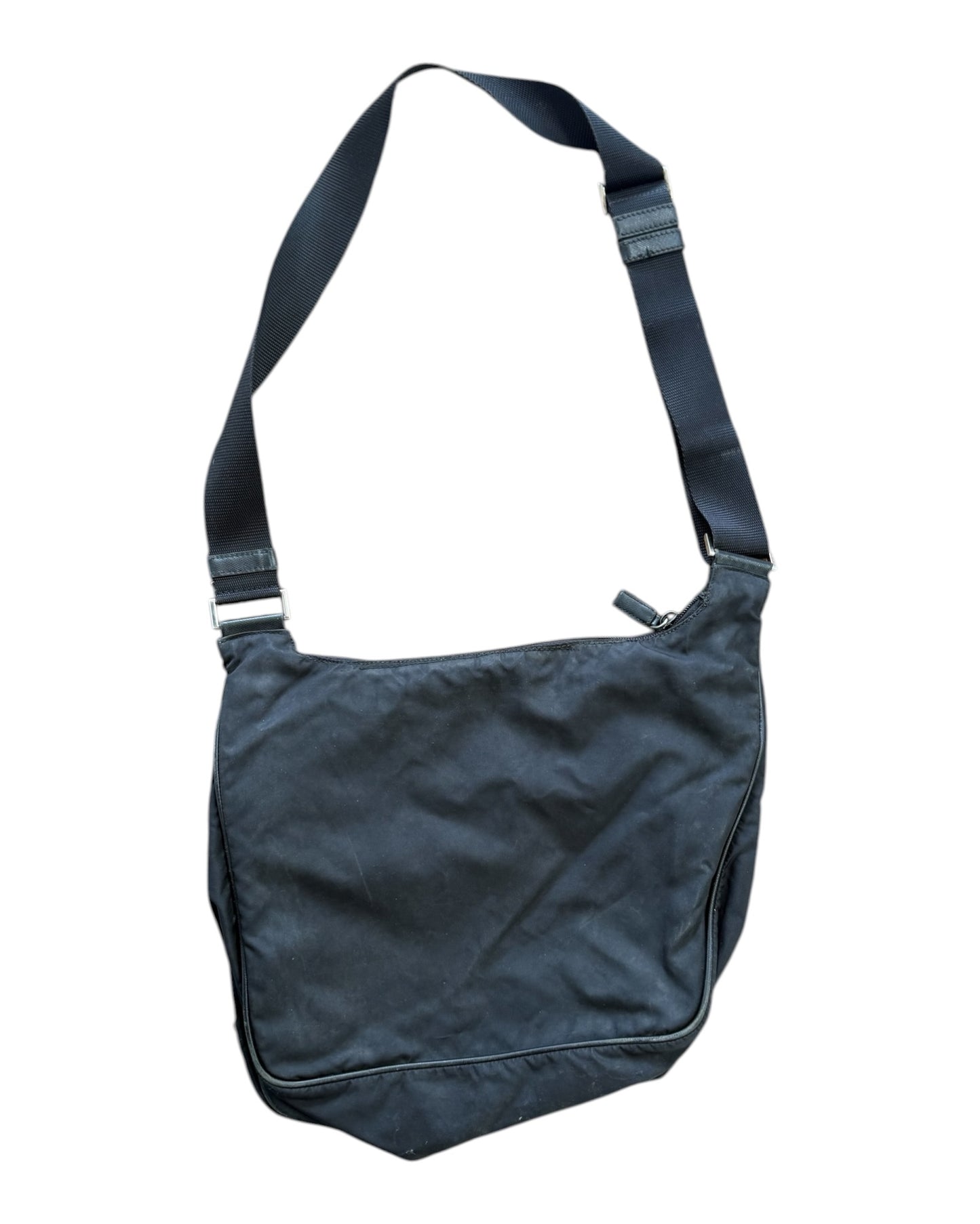 Vintage Prada Black Nylon Crossbody Bag