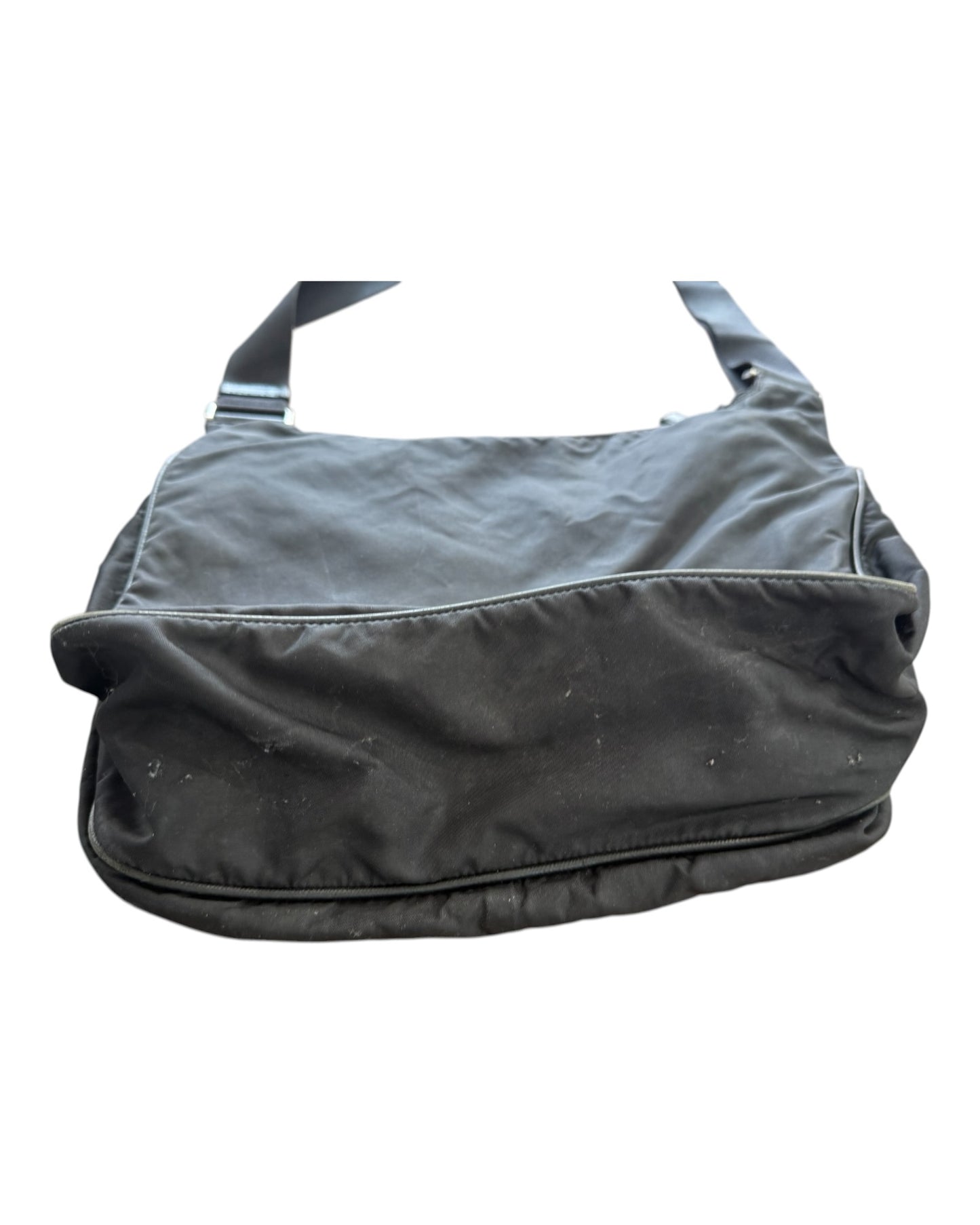 Vintage Prada Black Nylon Crossbody Bag