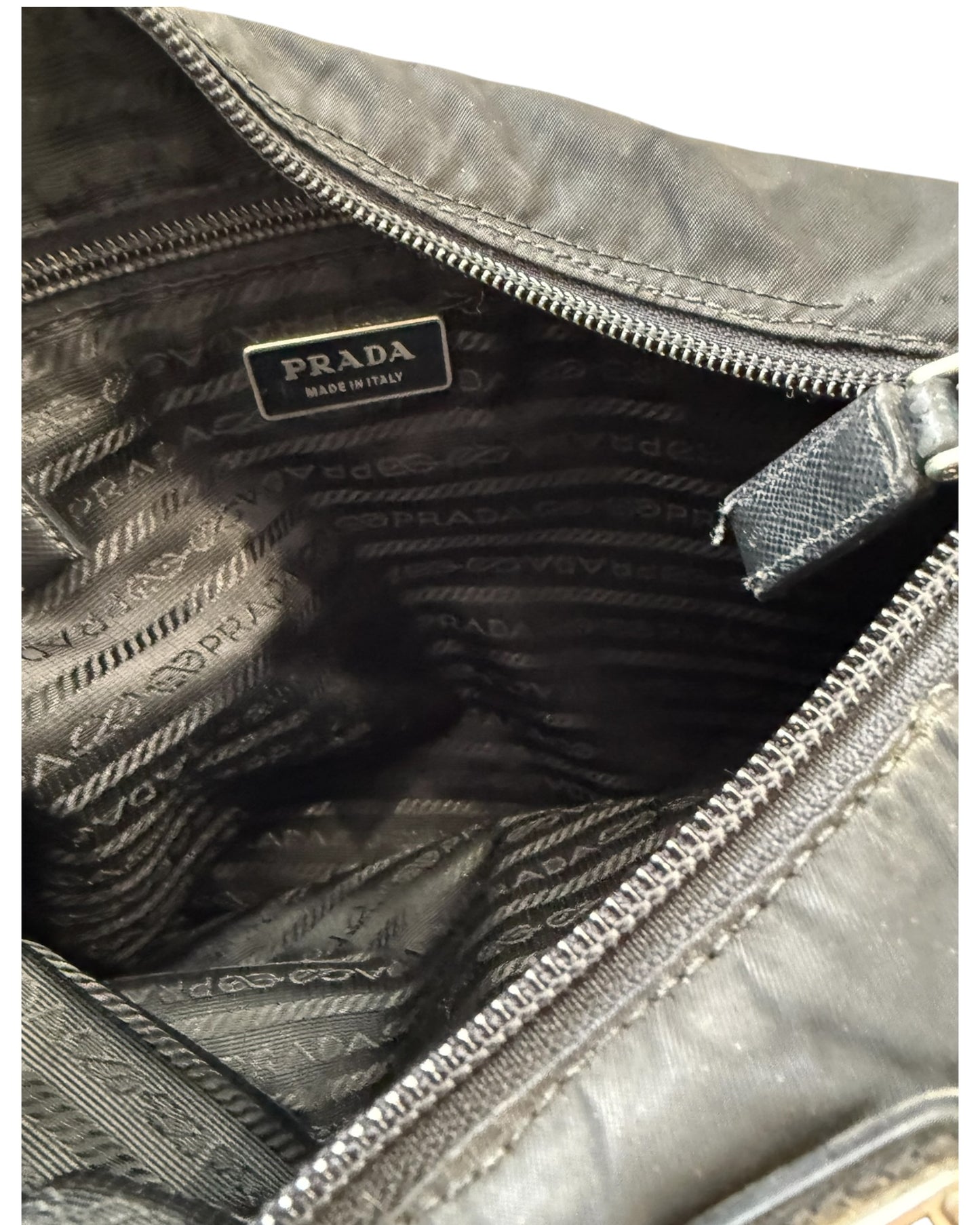 Vintage Prada Black Nylon Crossbody Bag