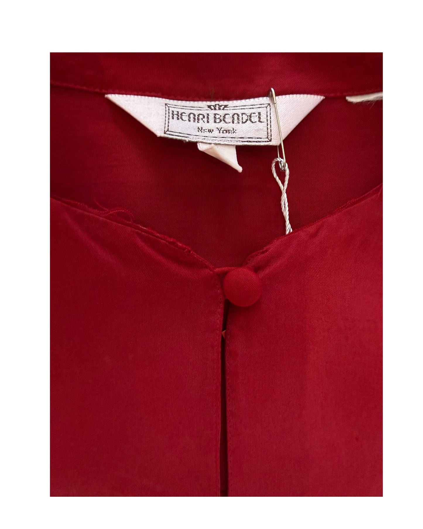 Vintage Henri Bendel Red Blouse