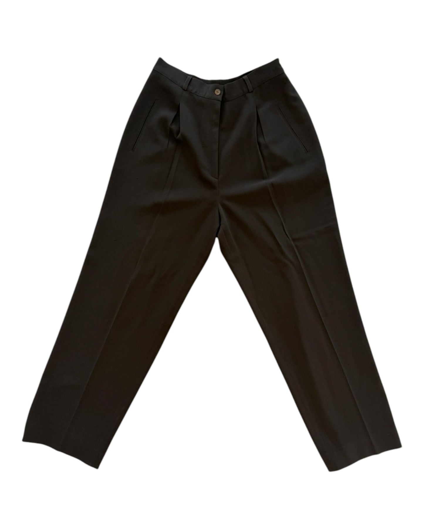 Vintage Calvin Klein Green Pleated Trousers