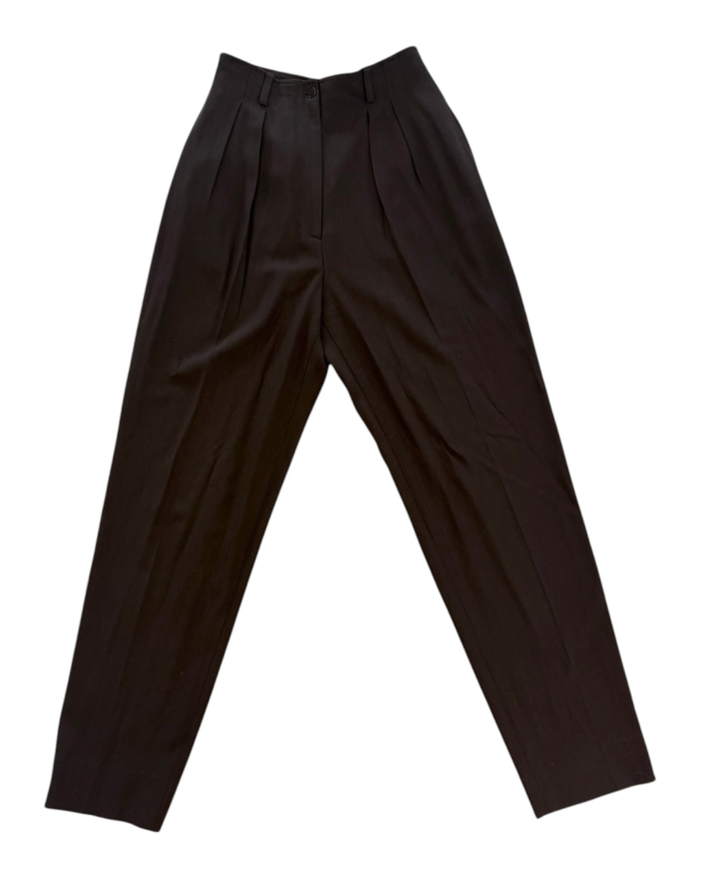 Vintage Calvin Klein Brown Pleated Trousers