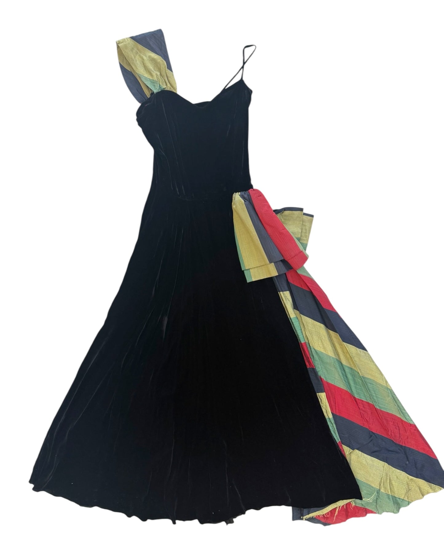 Vintage Black Velvet Cocktail Dress