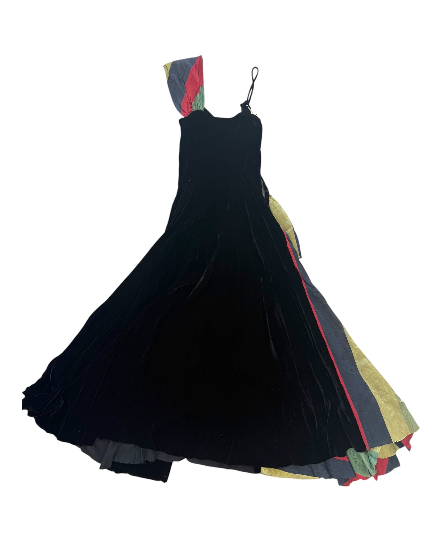 Vintage Black Velvet Cocktail Dress