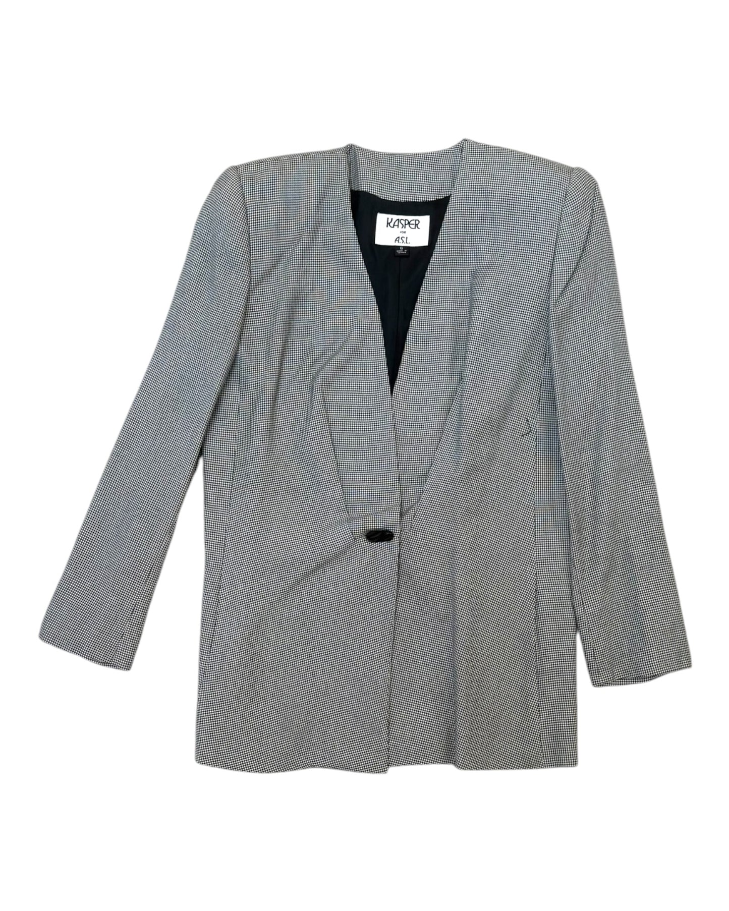 Vintage 1980s KASPER for A.S.L Gingham Blazer