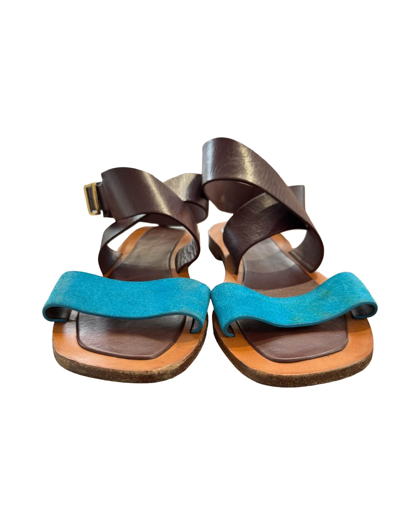 Pre-Loved Céline Leather and Suede Sandals