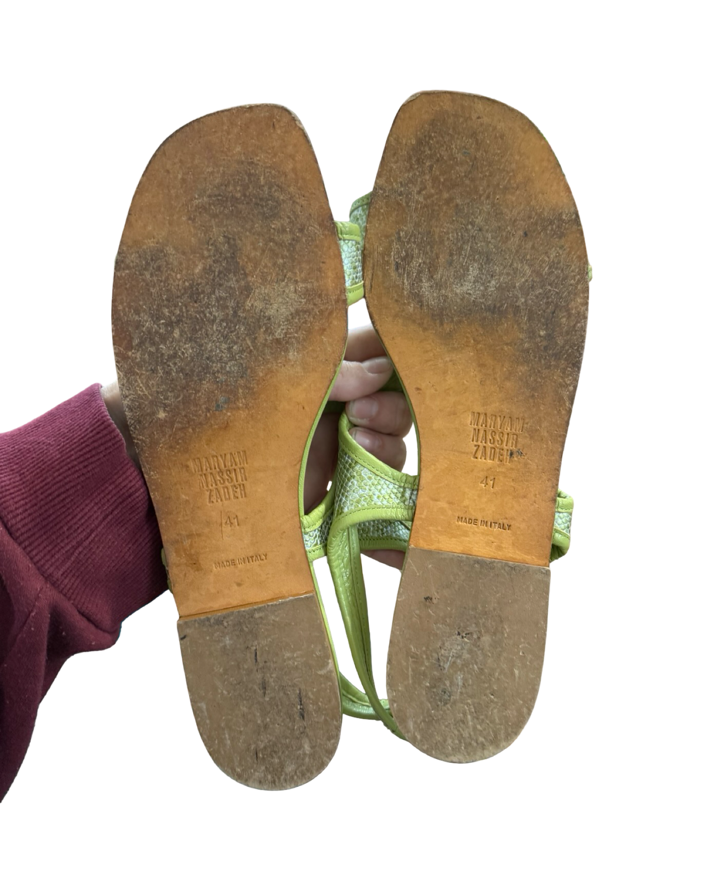 Pre-Loved Maryam Nassir Zadeh Green Sandals