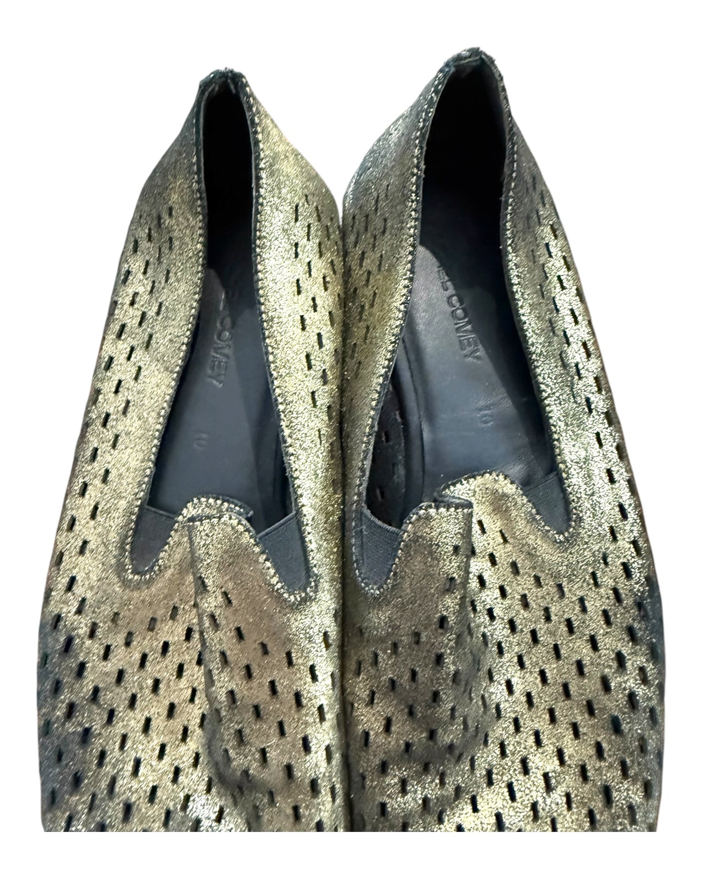 Pre-Loved Rachel Comey Gold Dusted Cut-Out Loafers