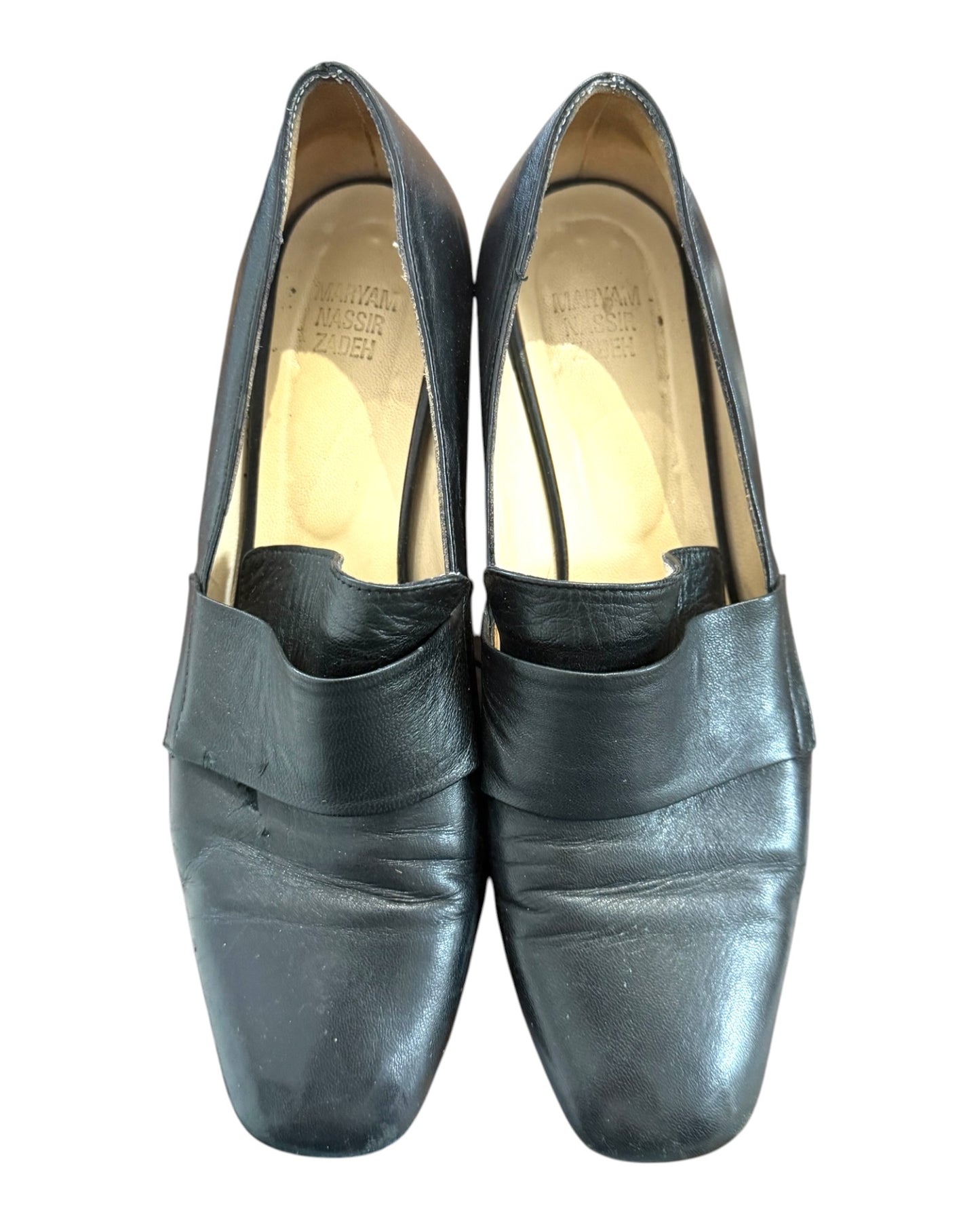 Vintage Maryam Nassir Zadeh Black Leather Loafers