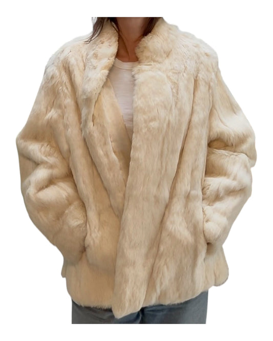 Vintage White Fur Coat