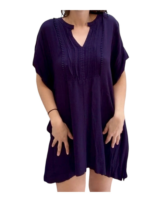 Vintage Diane Von Furstenberg Purple Short Kaftan Dress