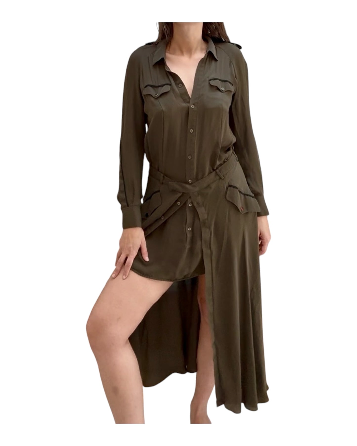 Pre-Loved L.A.M.B Green Shirt Dress