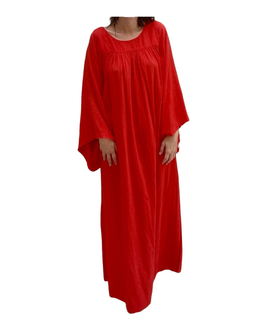 Vintage Yves Saint Laurent Red Cotton Dress