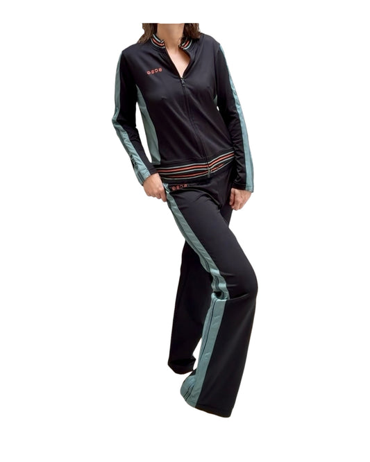 Vintage BCBG Black and Blue Track Suit