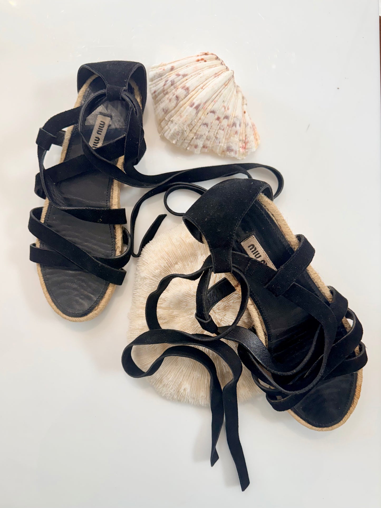 Vintage Miu Miu Suede Gladiator Sandals