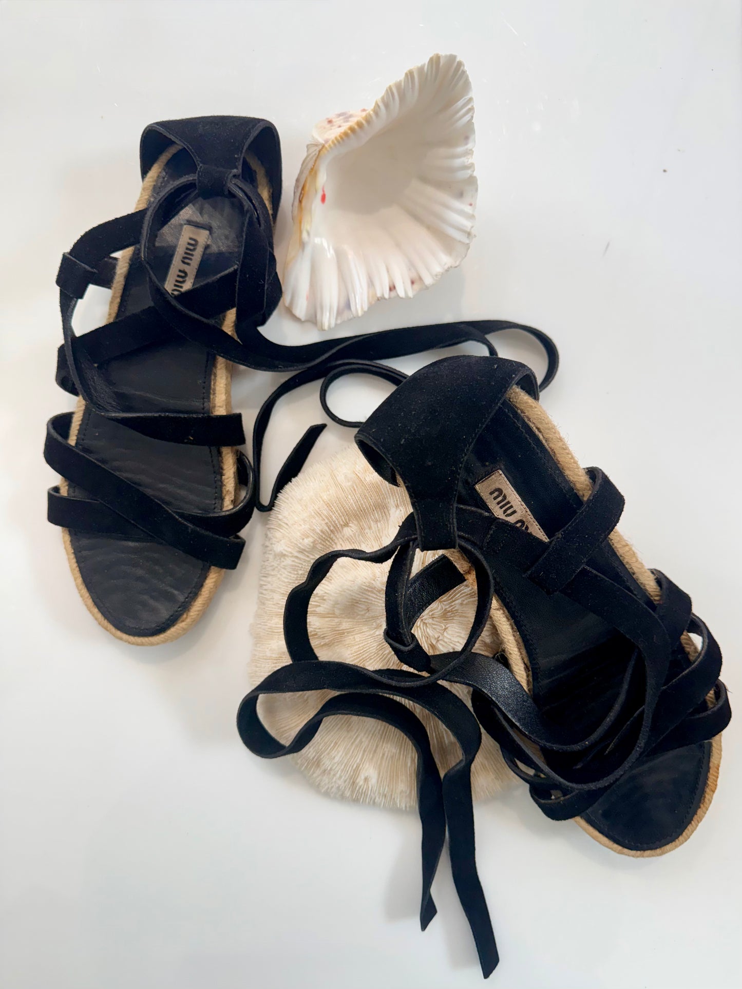 Vintage Miu Miu Suede Gladiator Sandals