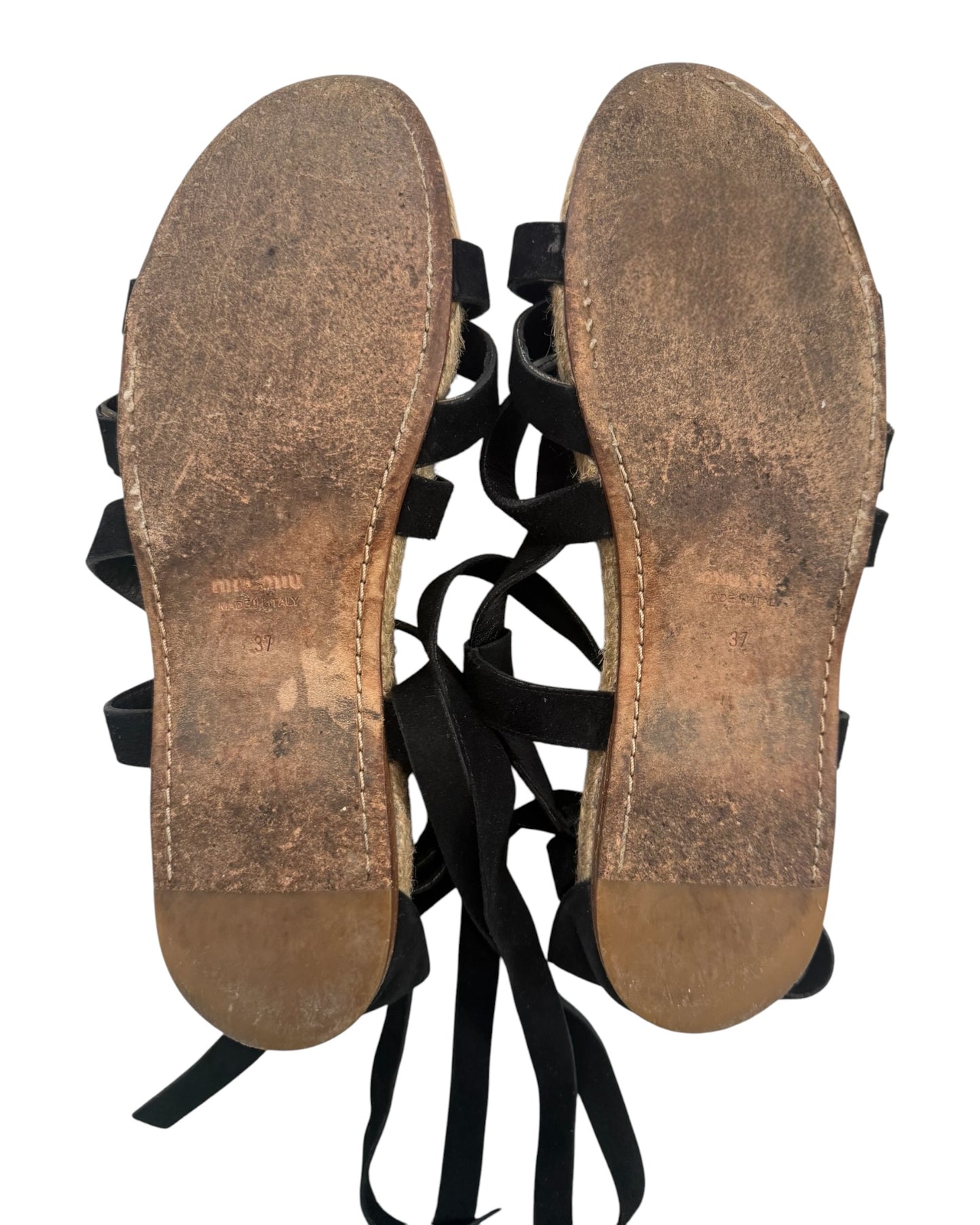 Vintage Miu Miu Suede Gladiator Sandals