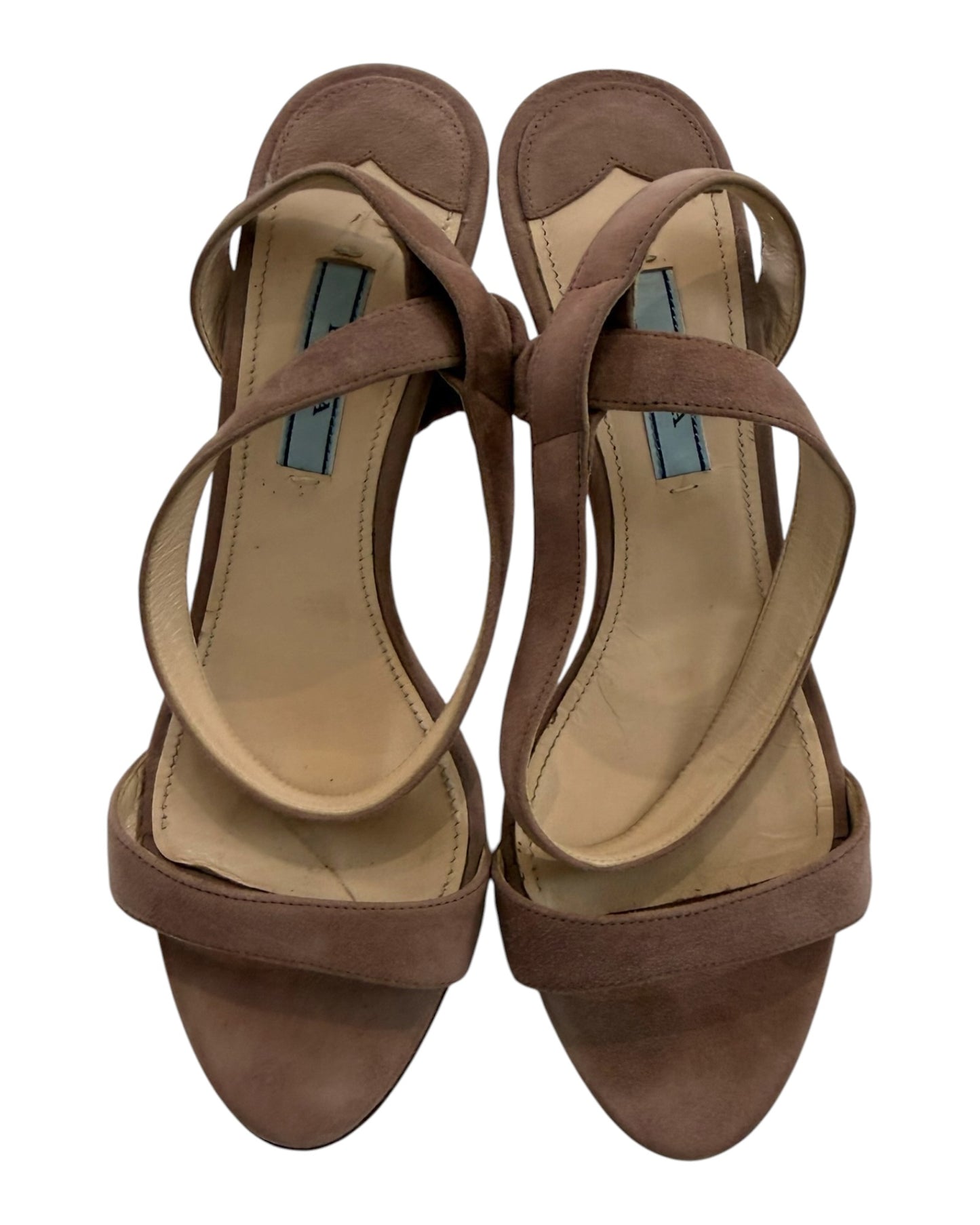 Pre-Loved Prada Pink Suede Sandals