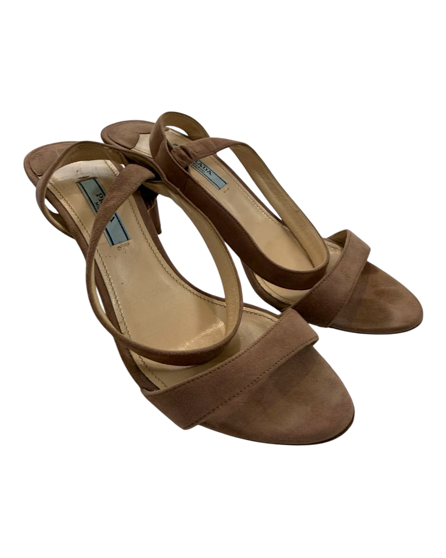 Pre-Loved Prada Pink Suede Sandals