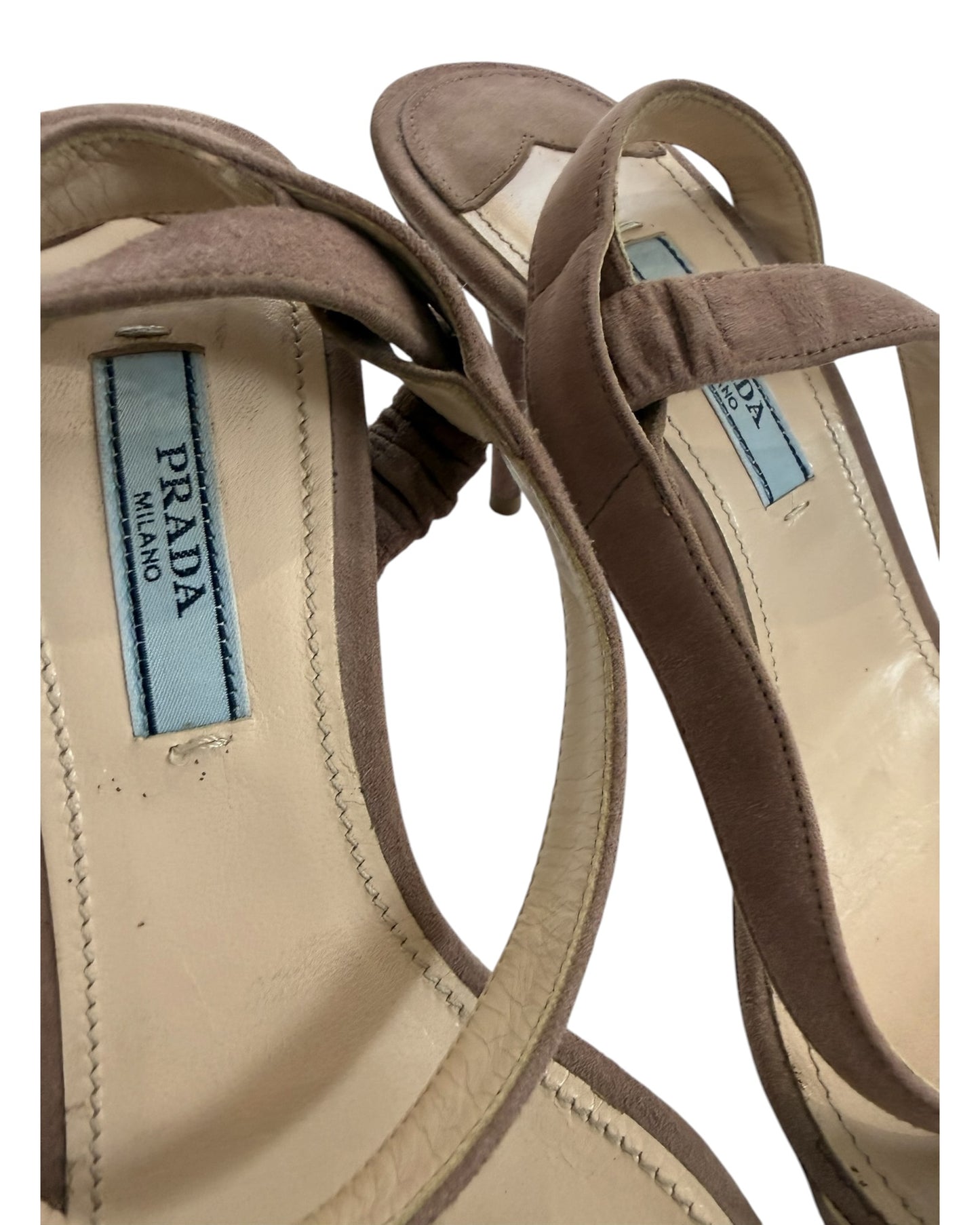 Pre-Loved Prada Pink Suede Sandals