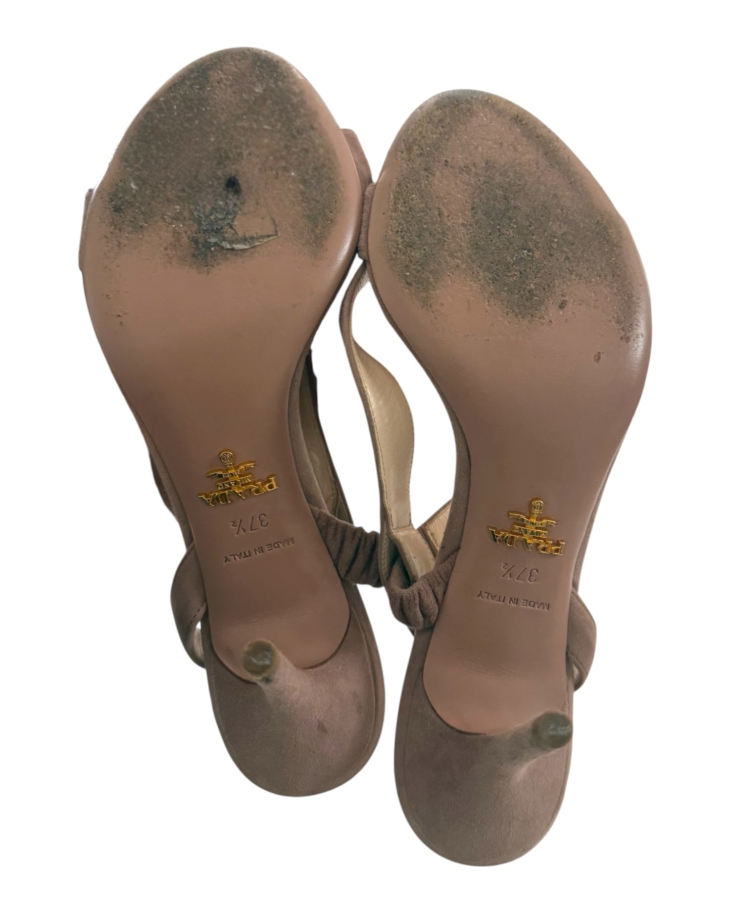 Pre-Loved Prada Pink Suede Sandals