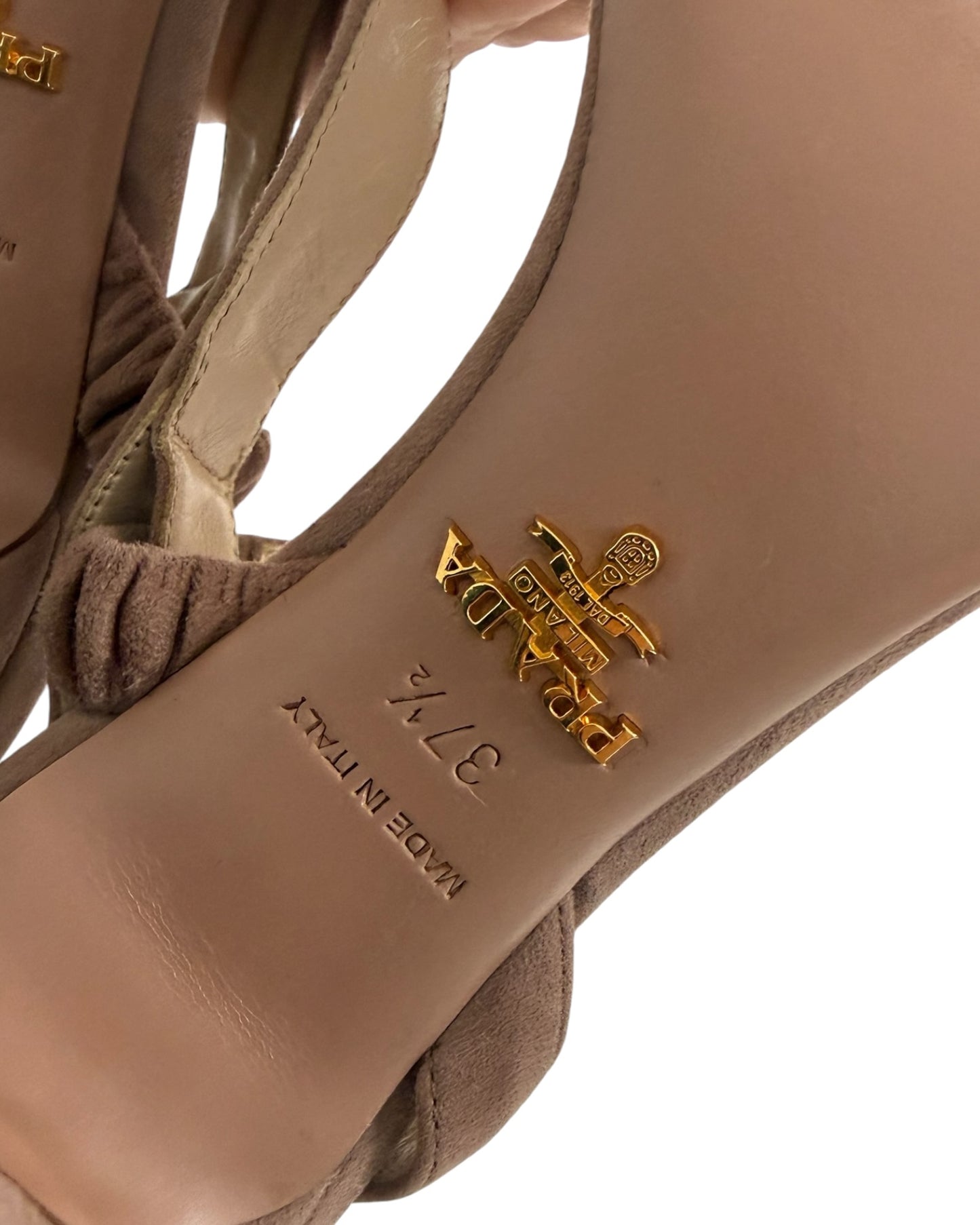 Pre-Loved Prada Pink Suede Sandals