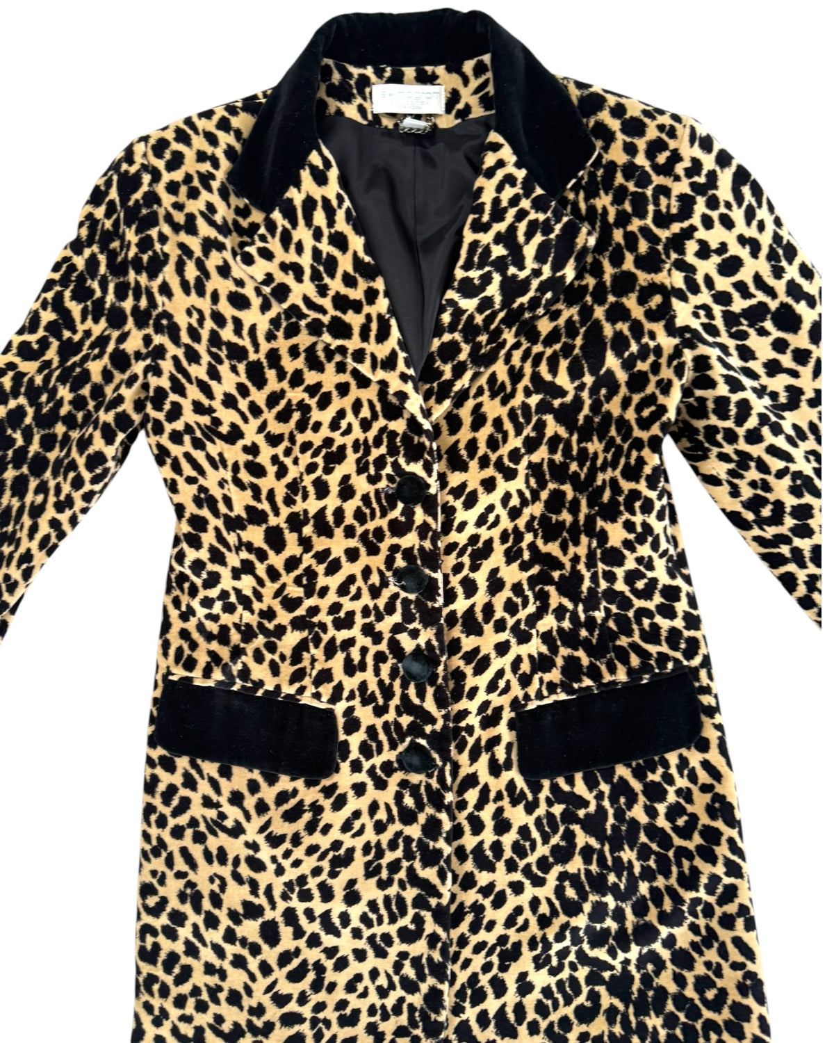 Vintage 1980s Leopard Print Velvet Blazer