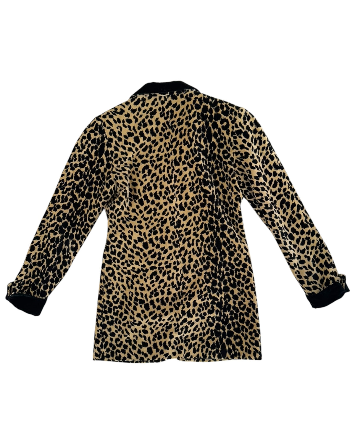 Vintage 1980s Leopard Print Velvet Blazer