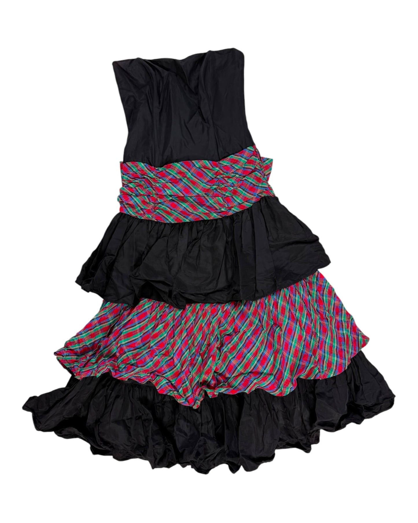 Vintage 1980's Gunne Sax Tiered Dress with Bow
