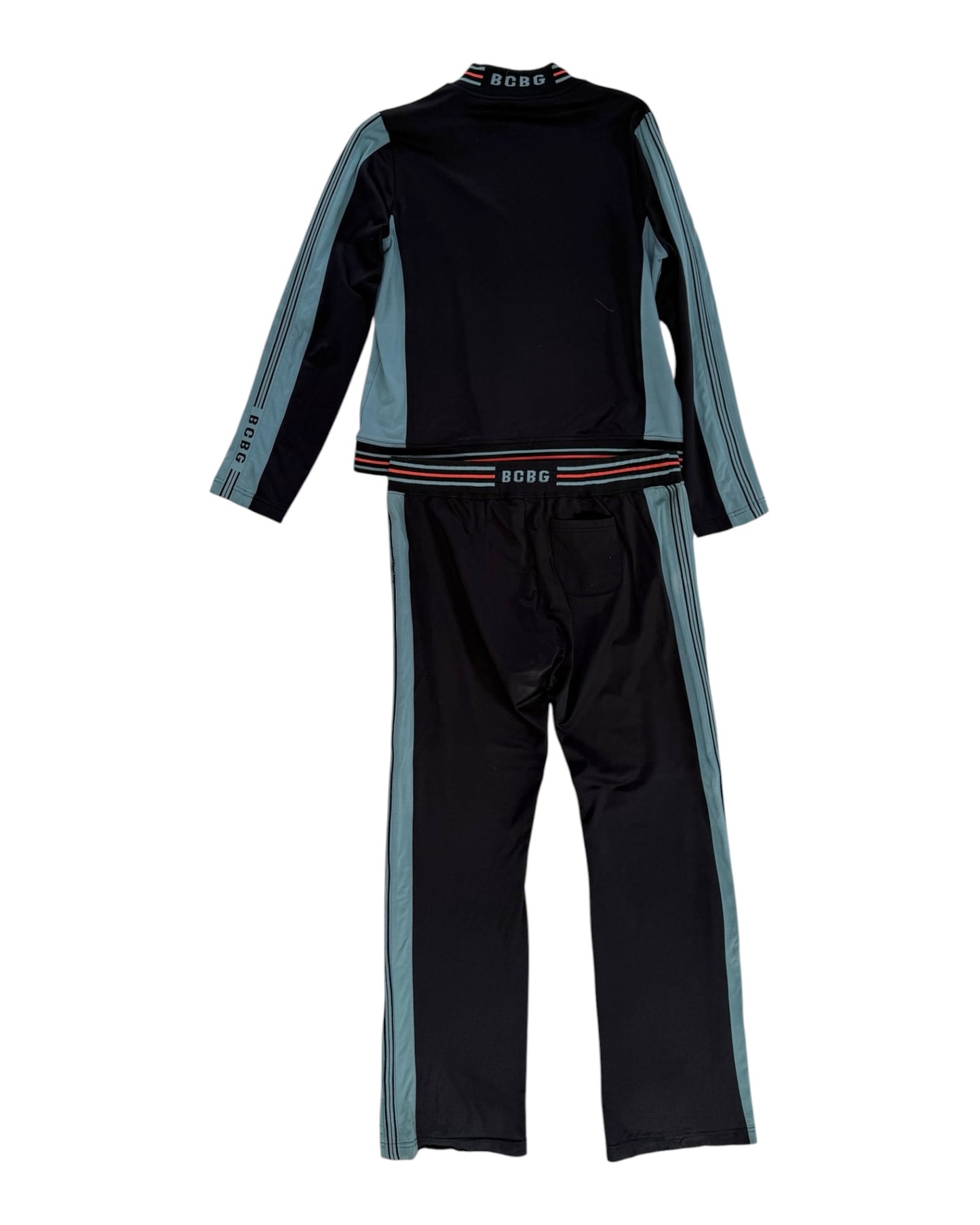 Vintage BCBG Black and Blue Track Suit