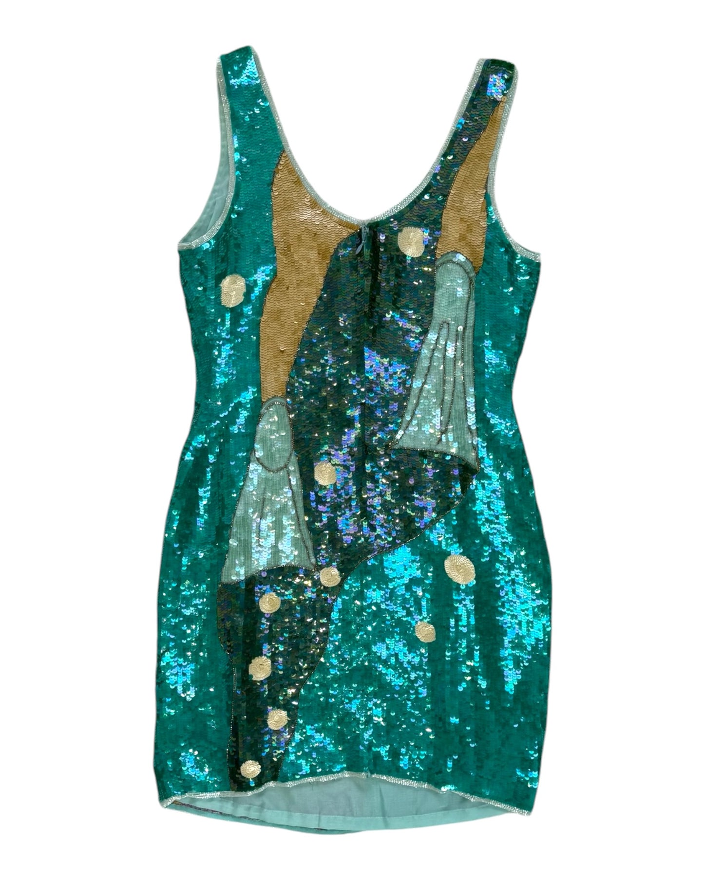 RARE 1980s Vintage Philippe Albert Sequin Mini Dress