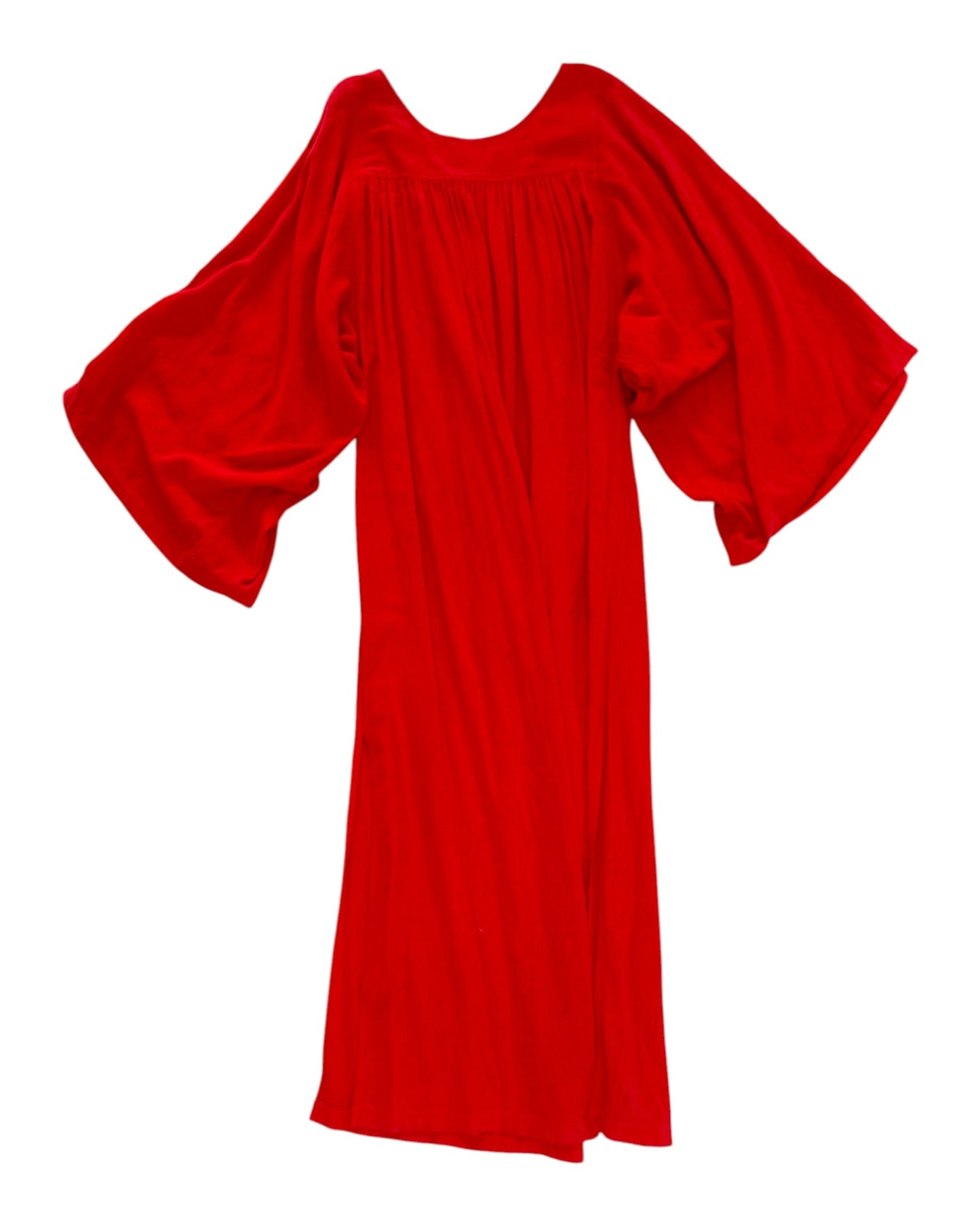 Vintage Yves Saint Laurent Red Cotton Dress