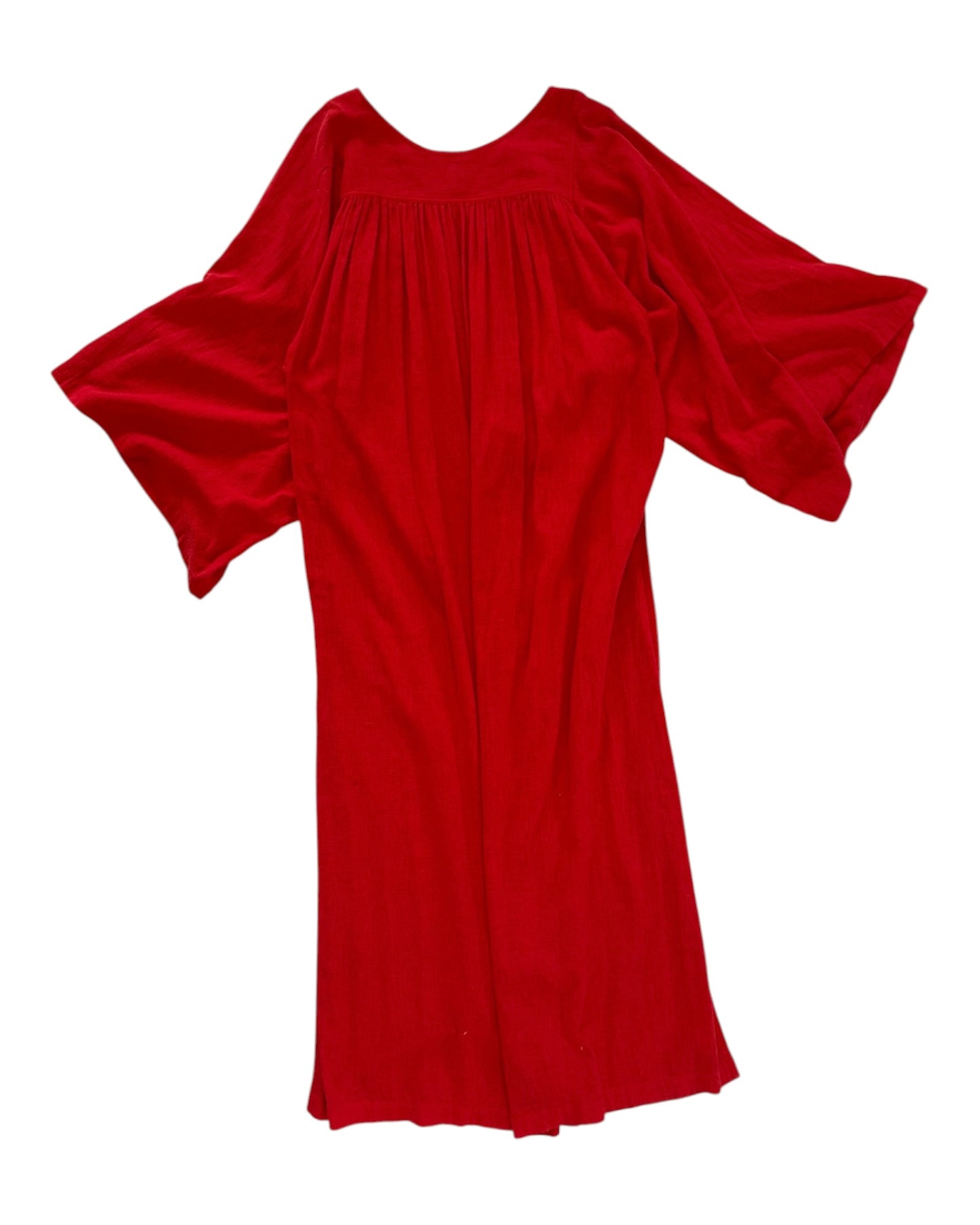 Vintage Yves Saint Laurent Red Cotton Dress
