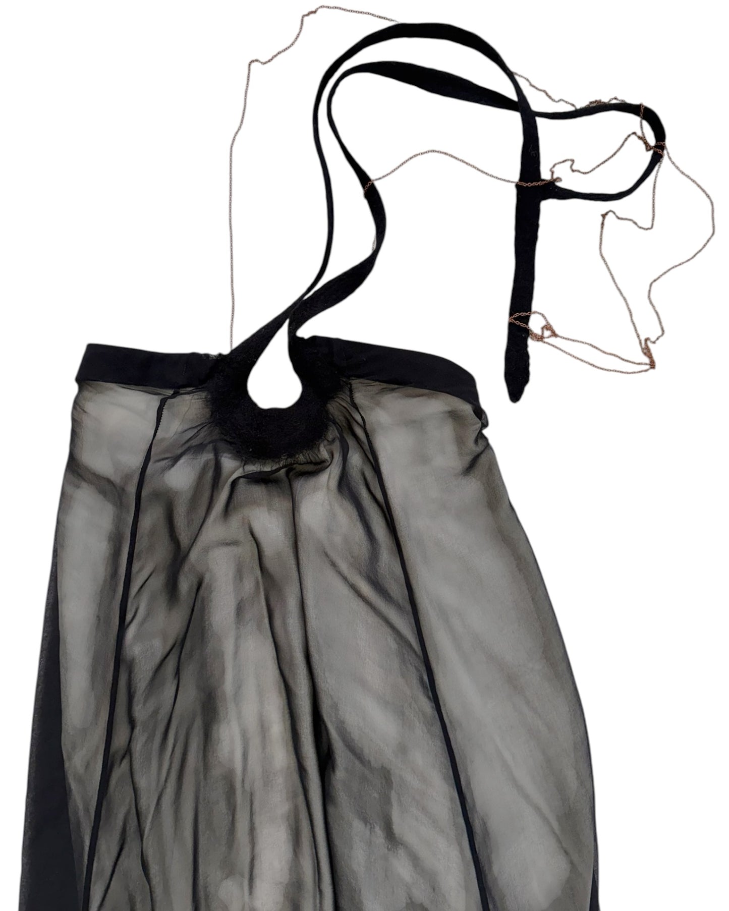 Pre-Loved Black Silk Layered Gown