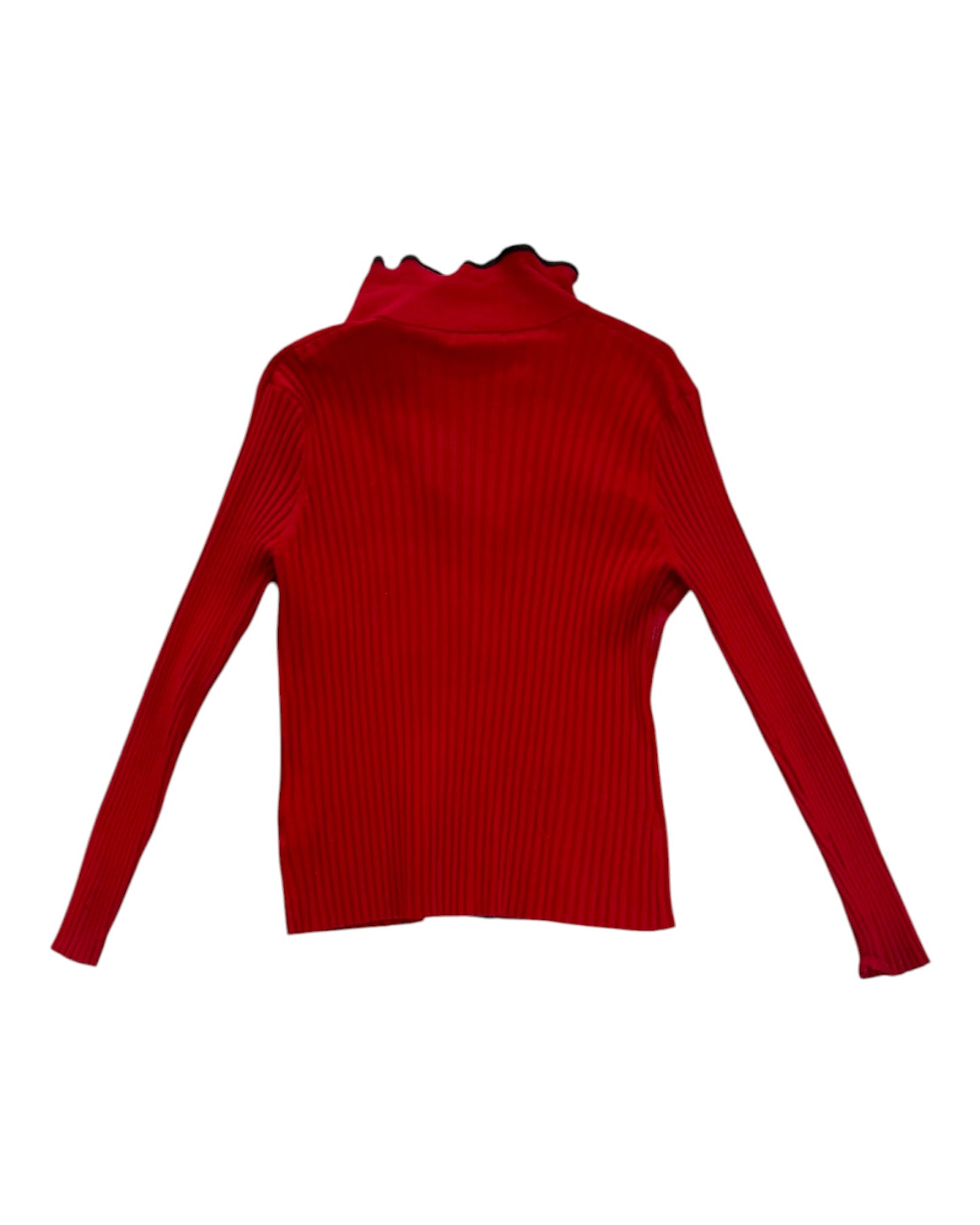 Vintage Y2K Red and Black Zip-Up Top