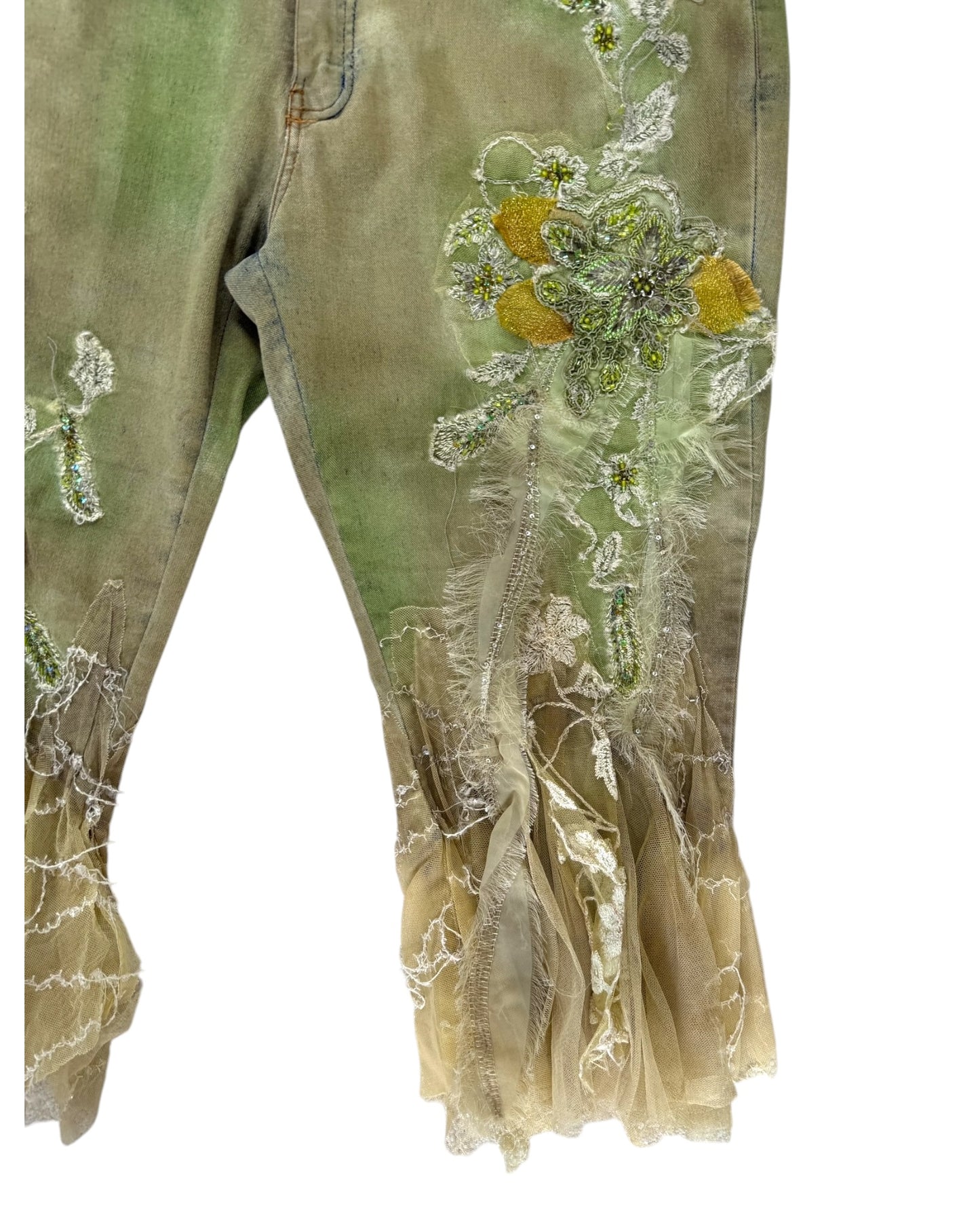 Vintage Y2K Embellished Capri Pants