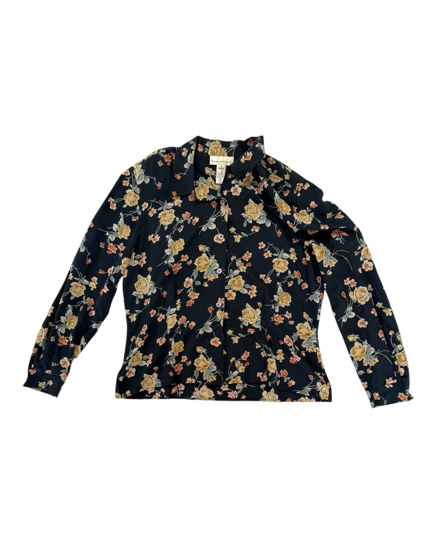 Vintage Evan-Picone Floral Blouse