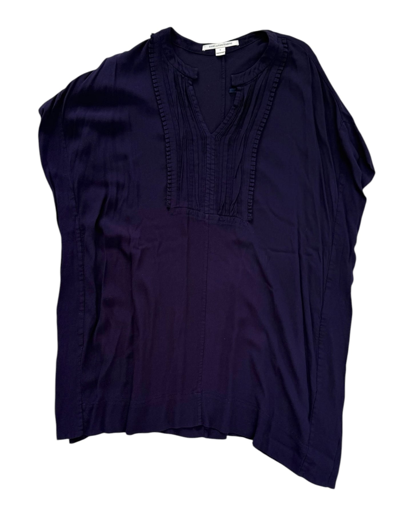 Vintage Diane Von Furstenberg Purple Short Kaftan Dress