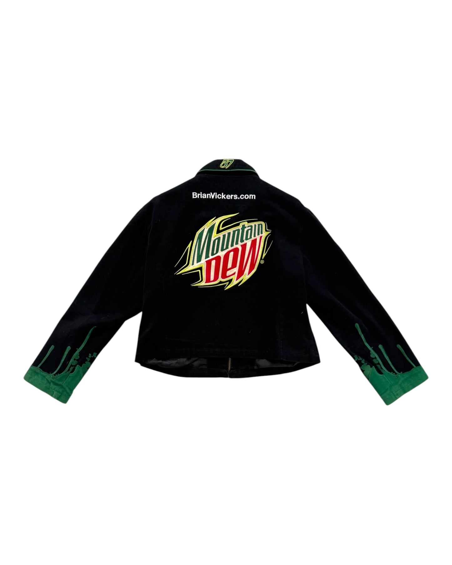 Vintage Mountain Dew Brian Vickers #57 Racing Jacket