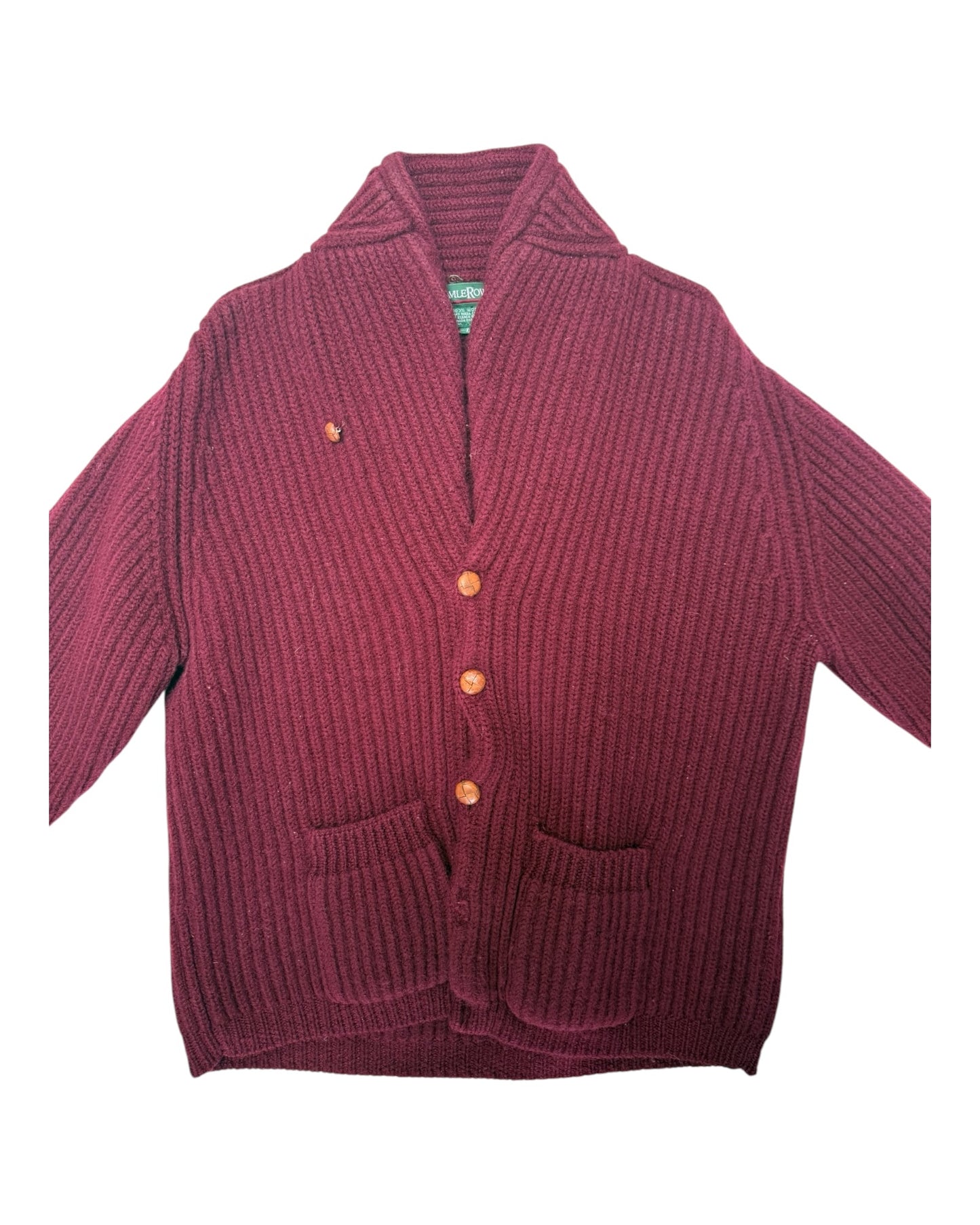 Vintage Saville Row Burgundy Wool Sweater