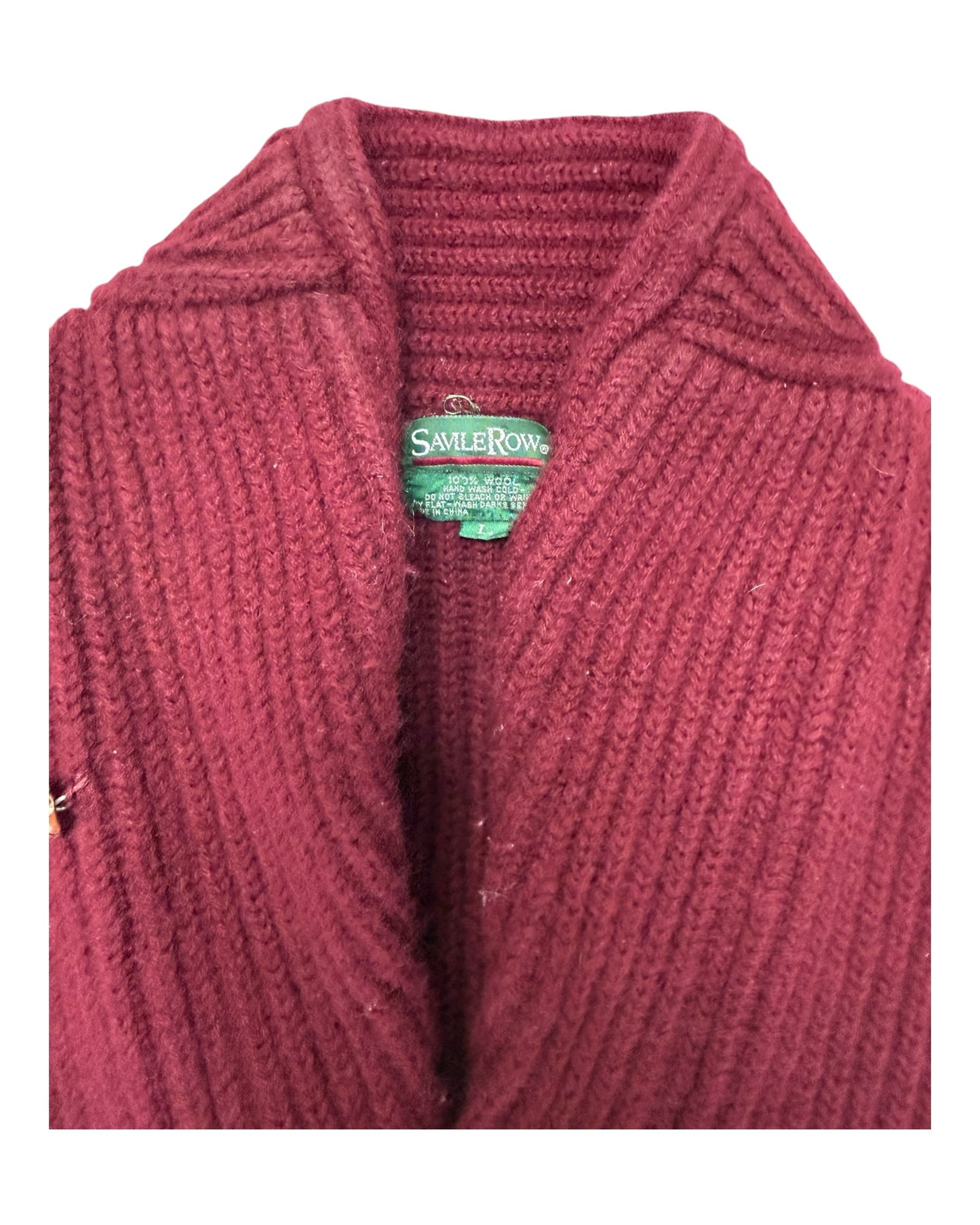 Vintage Saville Row Burgundy Wool Sweater