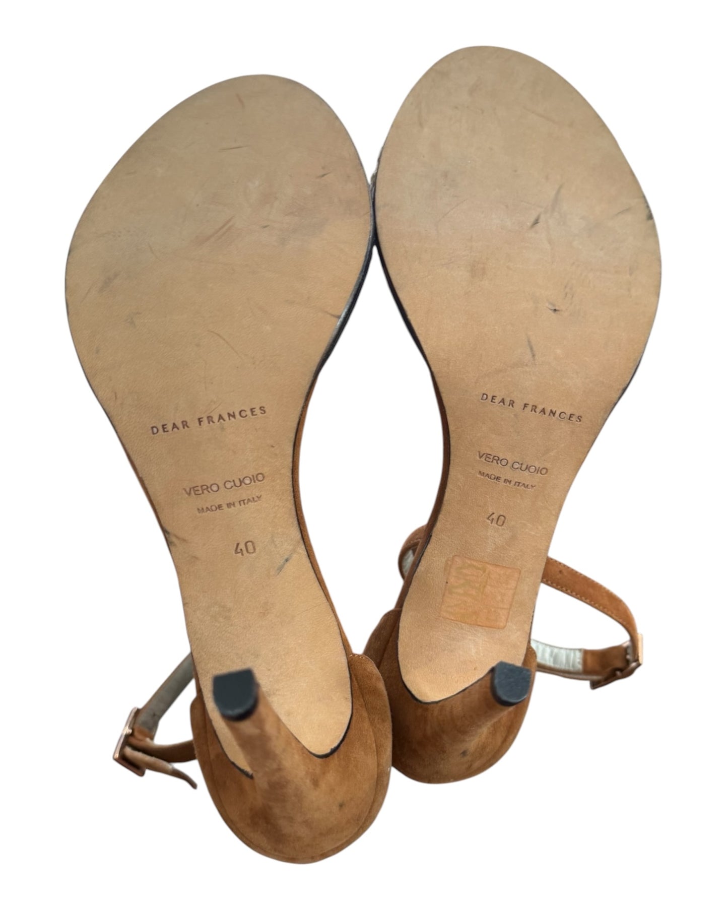 Pre-Loved Dear Frances Straw and Suede Sandals