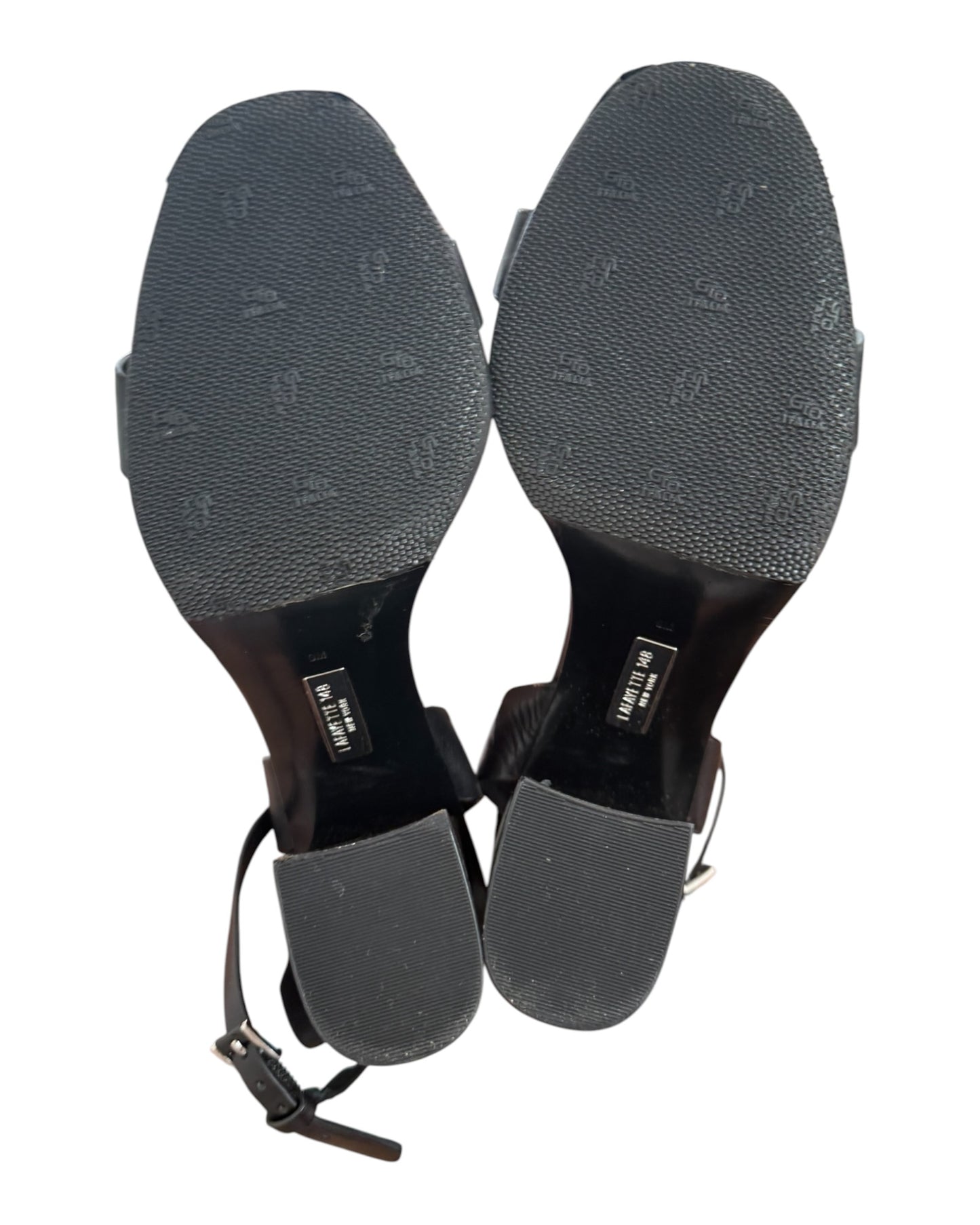 Pre-Loved Lafayette 148 Black Leather Sandals