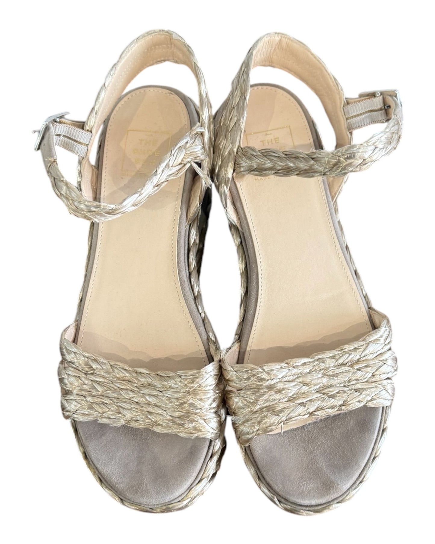 Vintage The Shoe Box Straw Platform Wedges