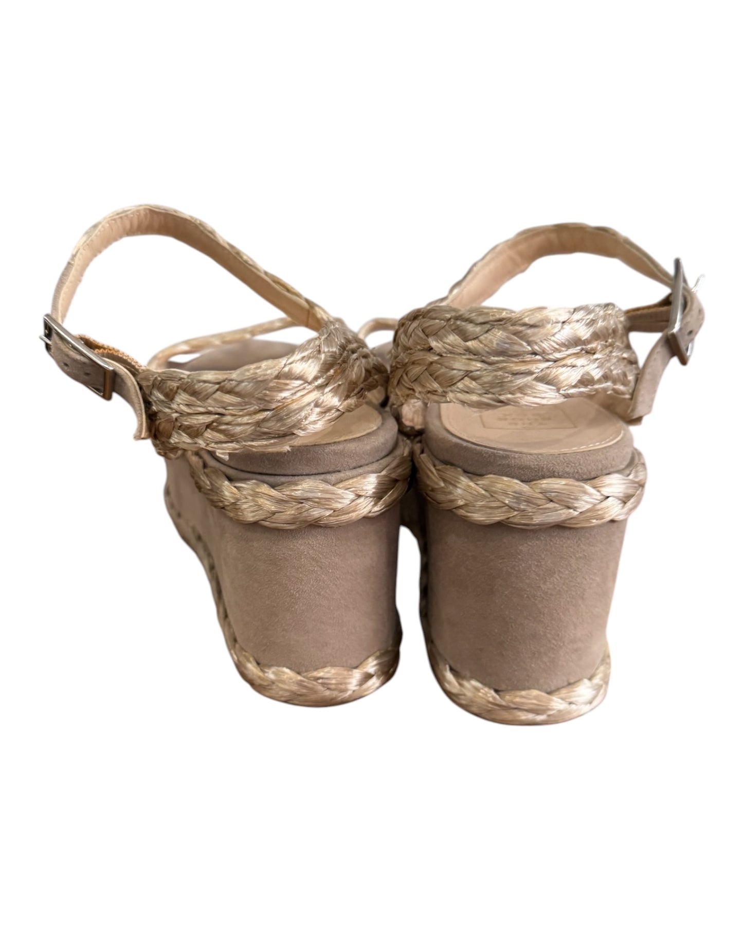 Vintage The Shoe Box Straw Platform Wedges