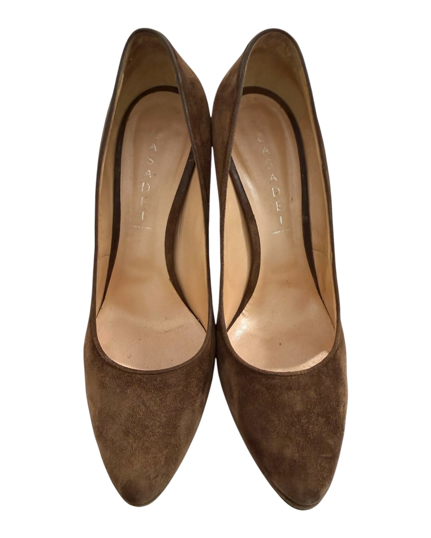 Vintage Casadei Brown Suede Pumps
