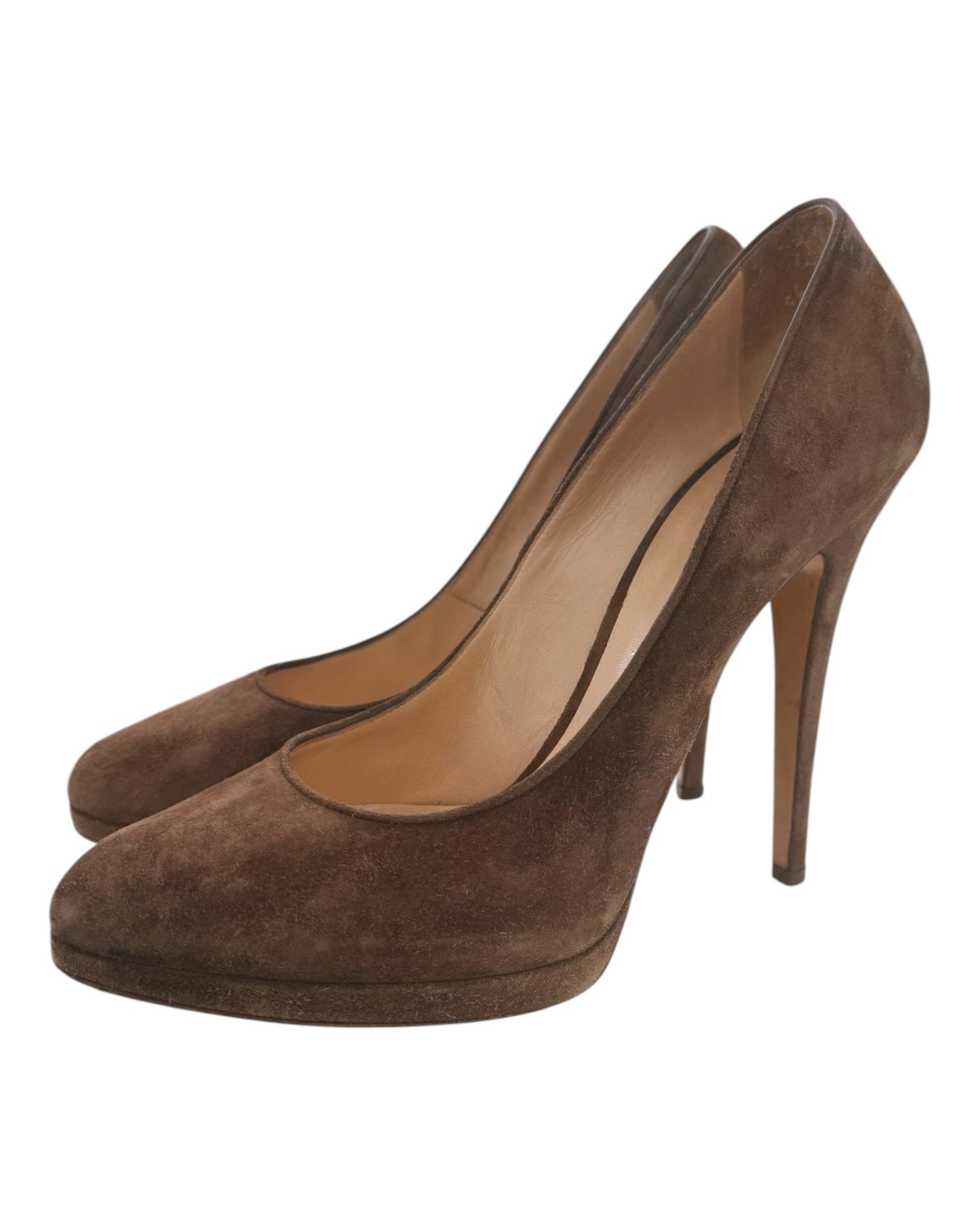 Vintage Casadei Brown Suede Pumps