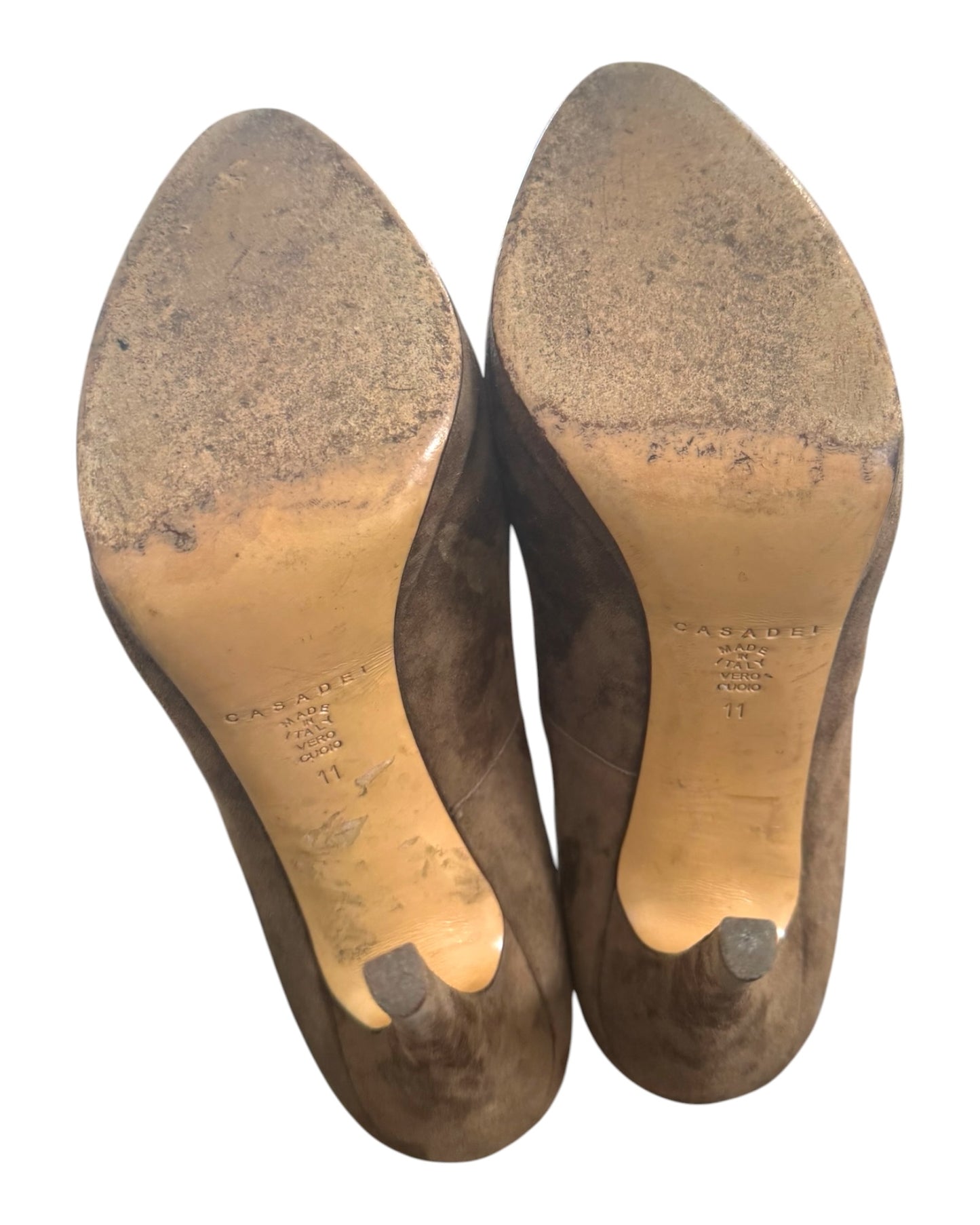 Vintage Casadei Brown Suede Pumps