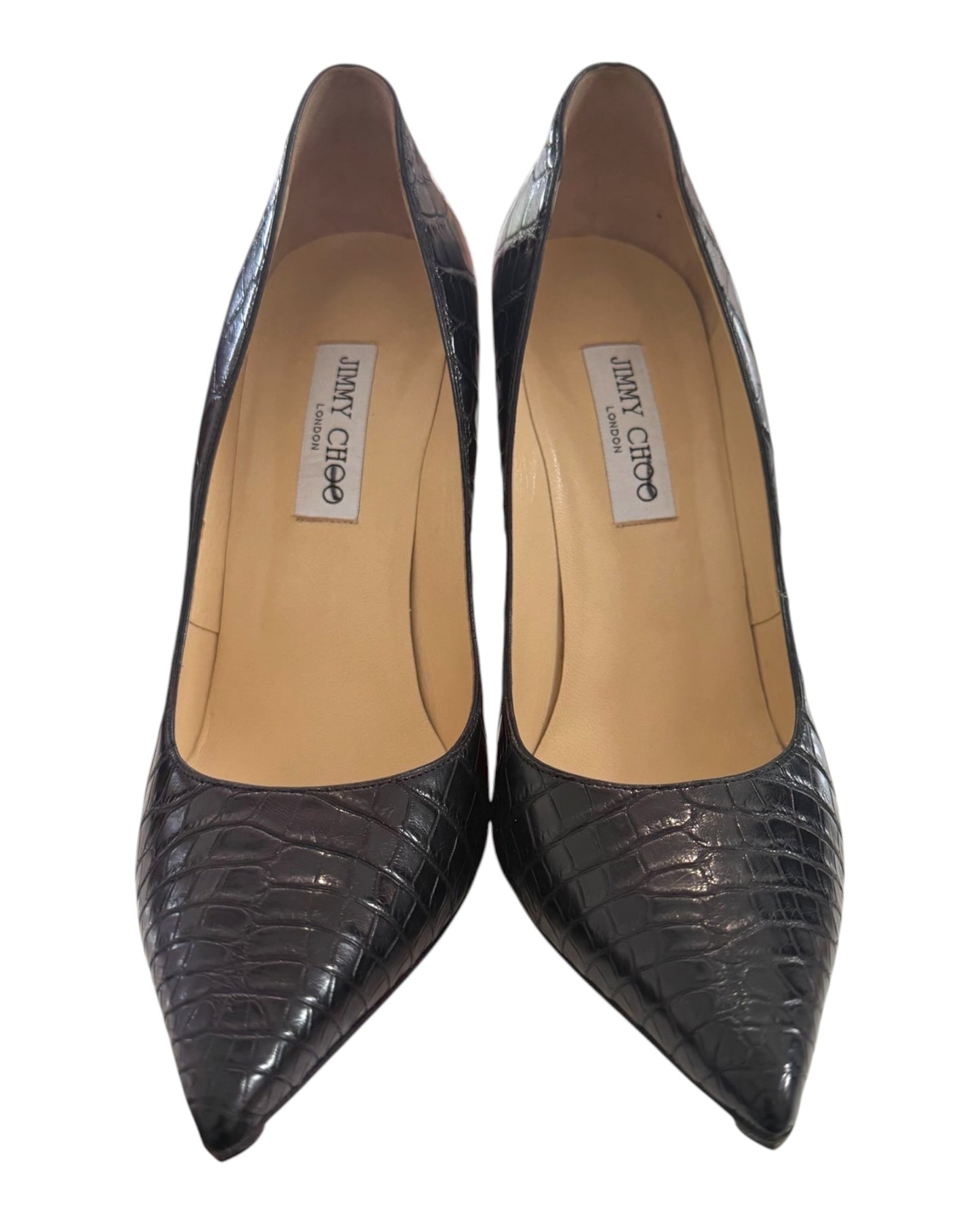 Pre-Loved Jimmy Choo Black Alligator Pumps