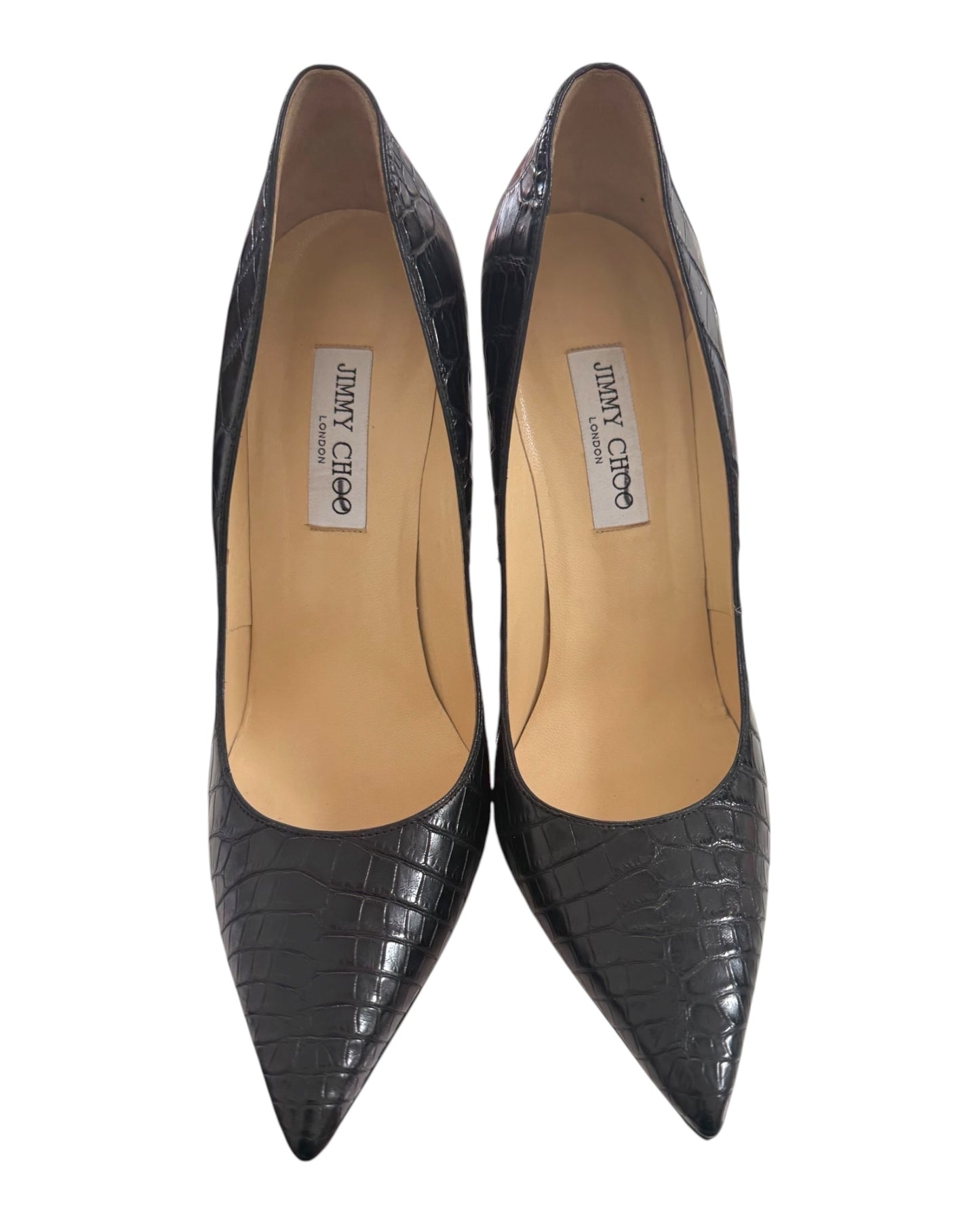 Pre-Loved Jimmy Choo Black Alligator Pumps